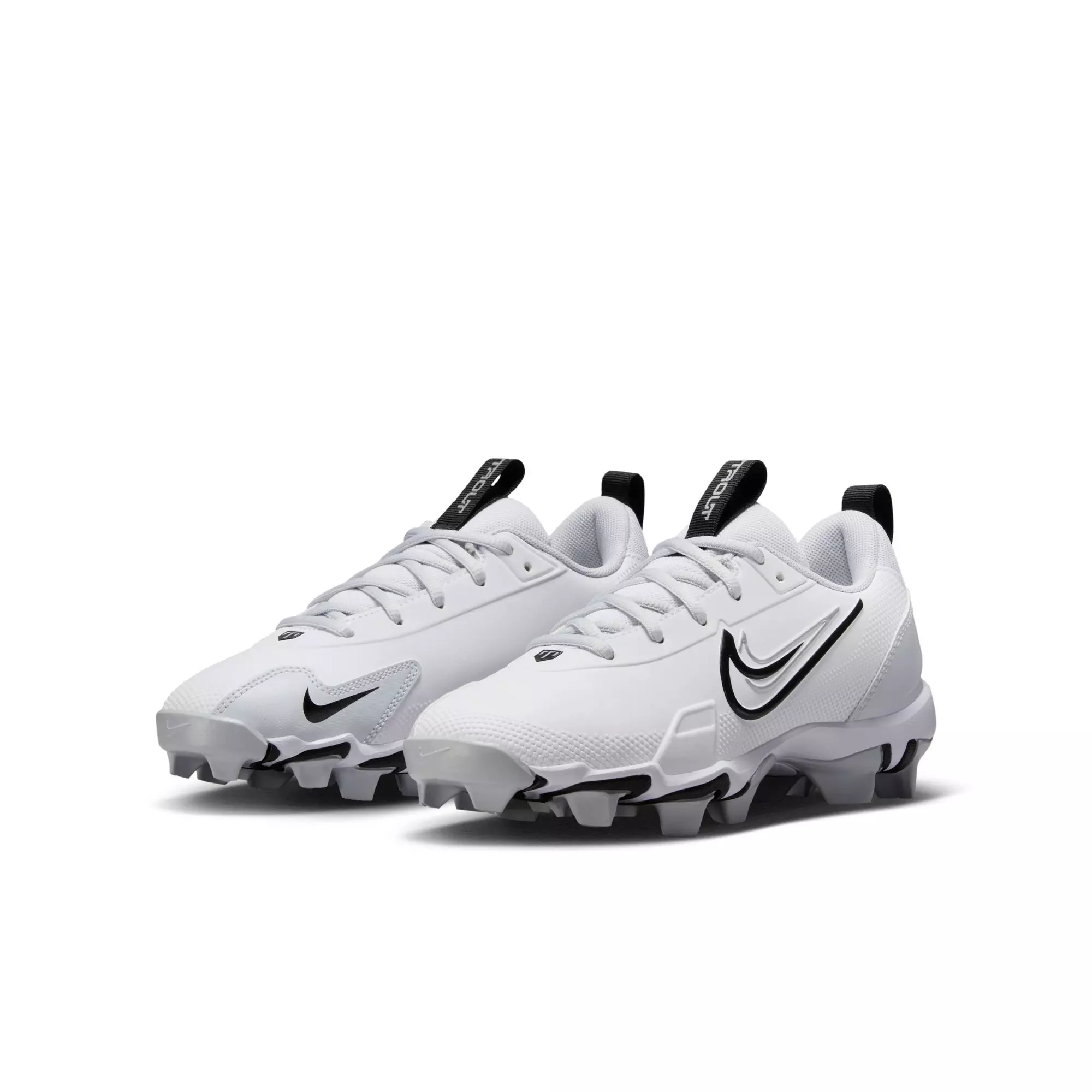 Nike Force Trout 9 Keystone "White/Black/Pure Platinum" Preschool Boys' Baseball Cleat - WHITE/BLACK
