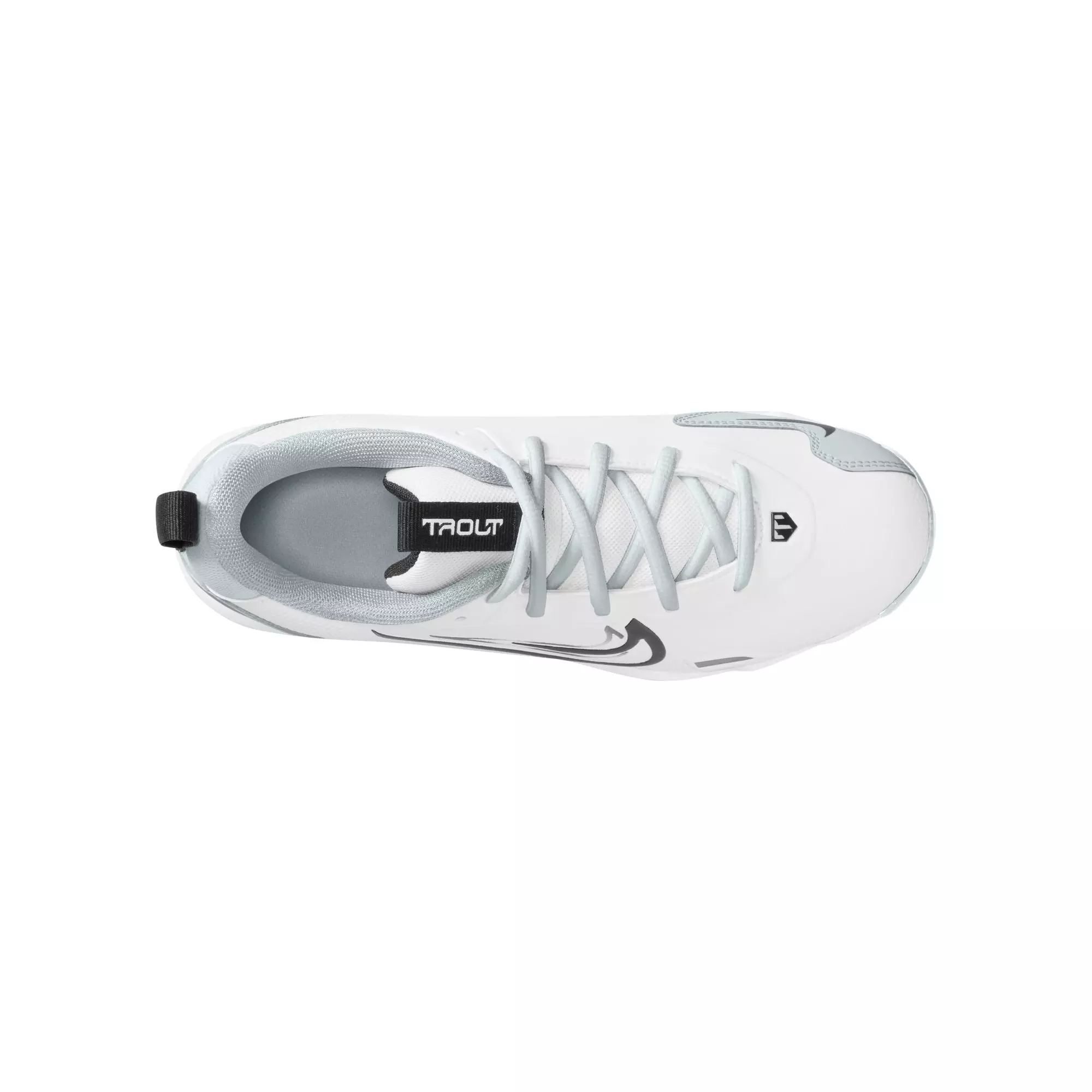 Nike Force Trout 9 Keystone "White/Black/Pure Platinum" Preschool Boys' Baseball Cleat - WHITE/BLACK