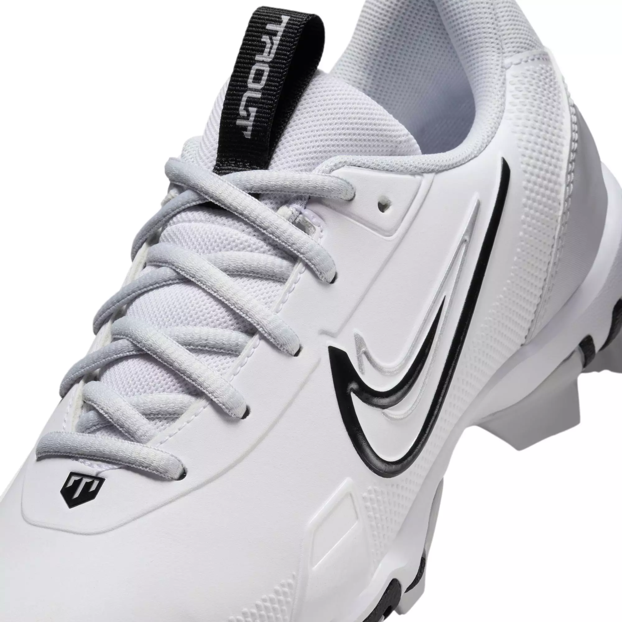 Nike Force Trout 9 Keystone "White/Black/Pure Platinum" Preschool Boys' Baseball Cleat - WHITE/BLACK