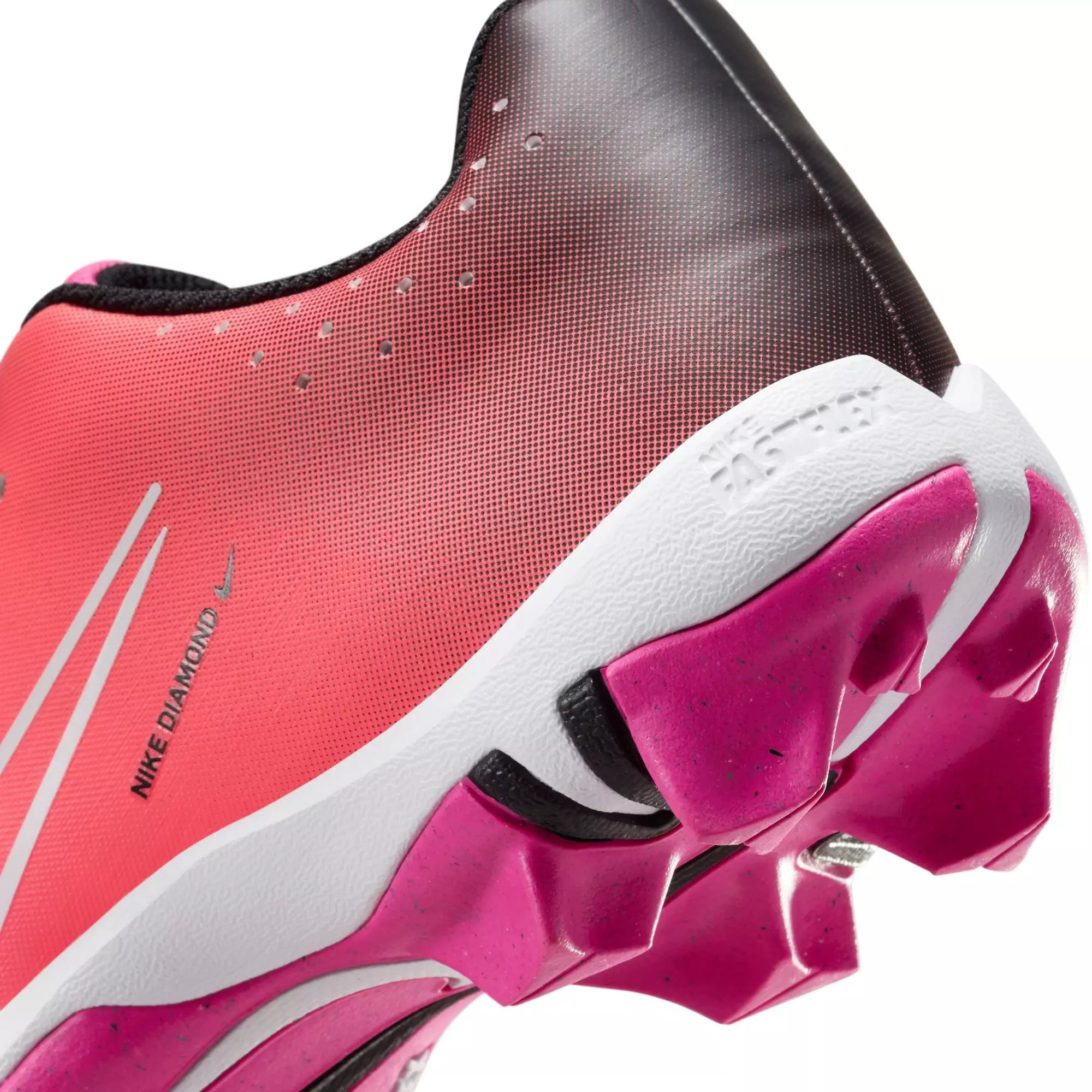 Nike Hyperdiamond 4 Keystone GG "Fuchsia/White/Hot Punch/Black" Preschool Girls' Softball Cleat - PINK/BLACK