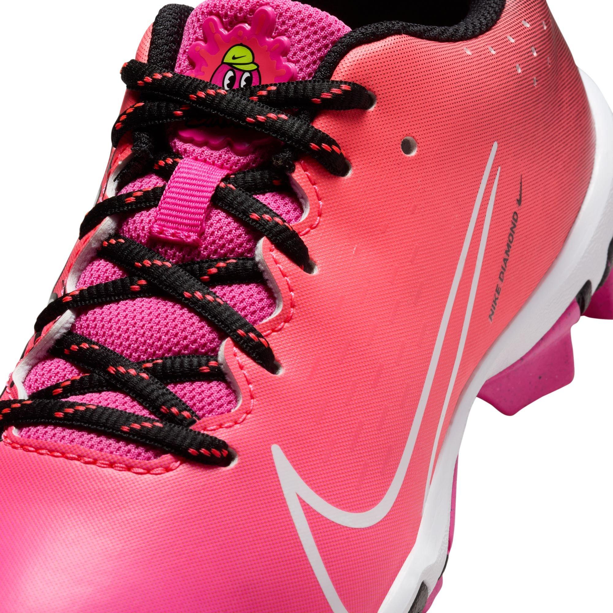 Pink Girls Baseball Shoes Nike Hyperdiamond Keystone GG