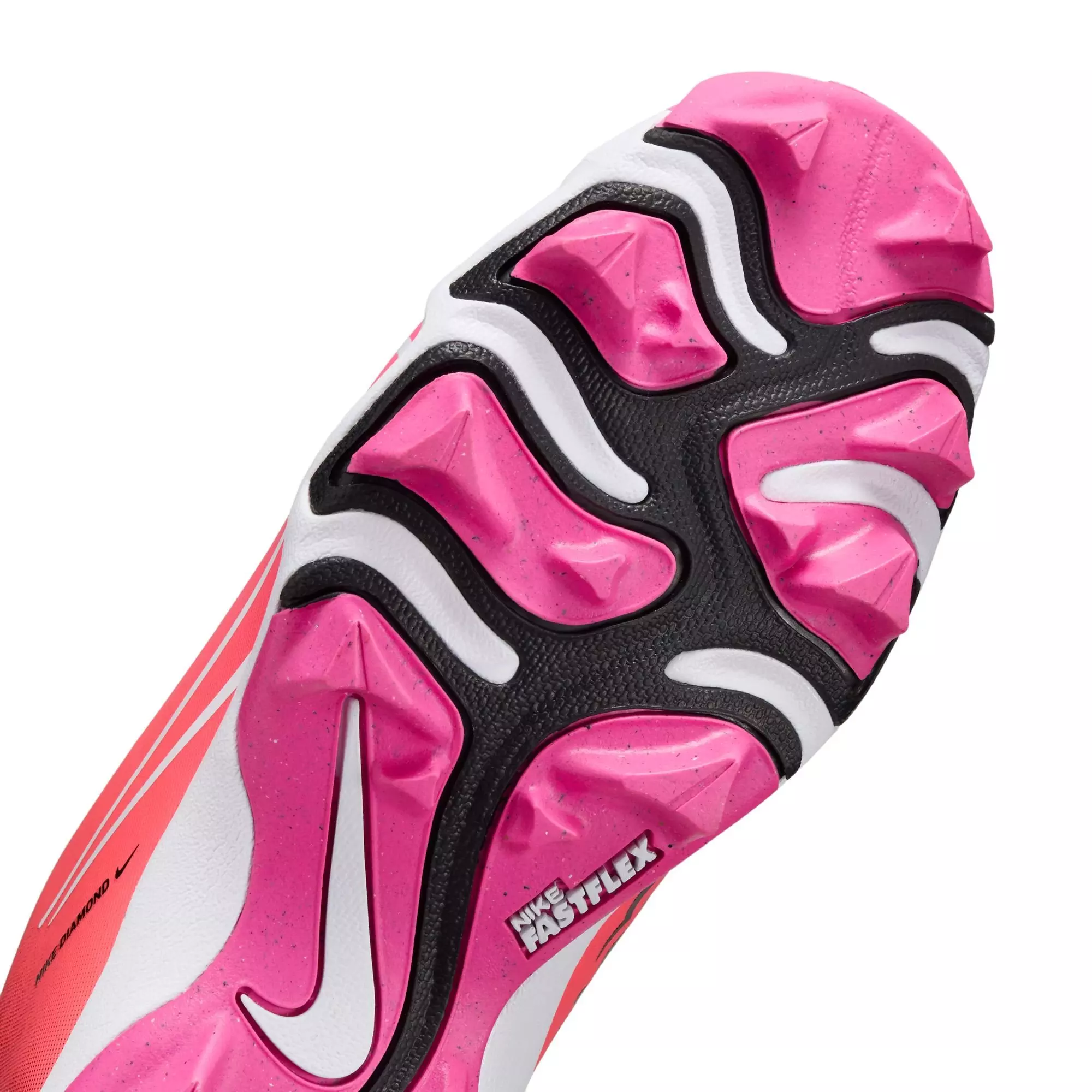 Nike Hyperdiamond 4 Keystone GG "Fuchsia/White/Hot Punch/Black" Preschool Girls' Softball Cleat - PINK/BLACK