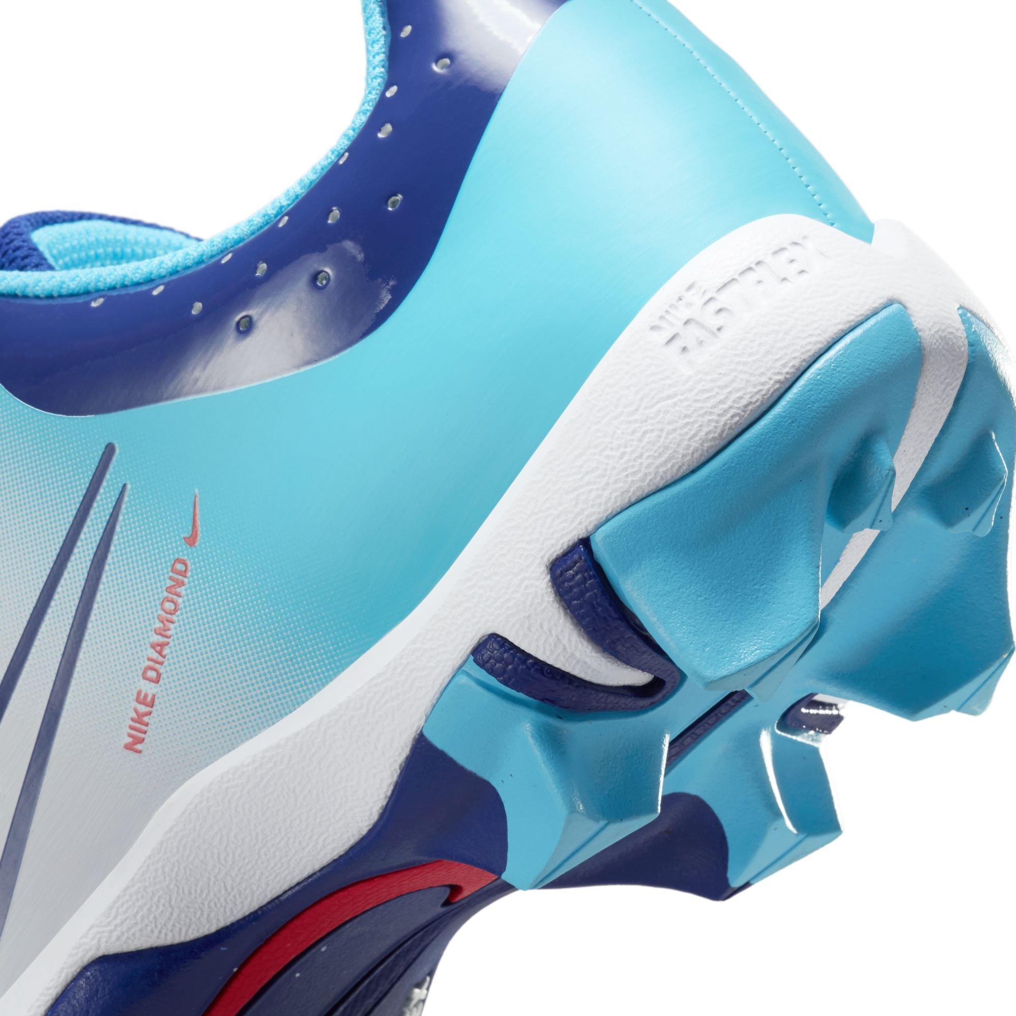 Nike Hyperdiamond 4 Keystone GG Preschool Girls' "Crimson/Royal Blue/Baltic Blue" Softball Cleat