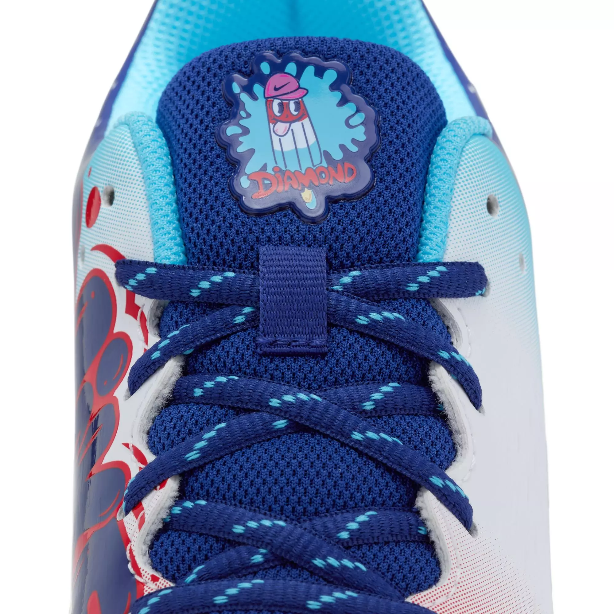 Nike Hyperdiamond 4 Keystone GG "Crimson/Royal Blue/Baltic Blue" Preschool Girls' Softball Cleat - RED/BLUE