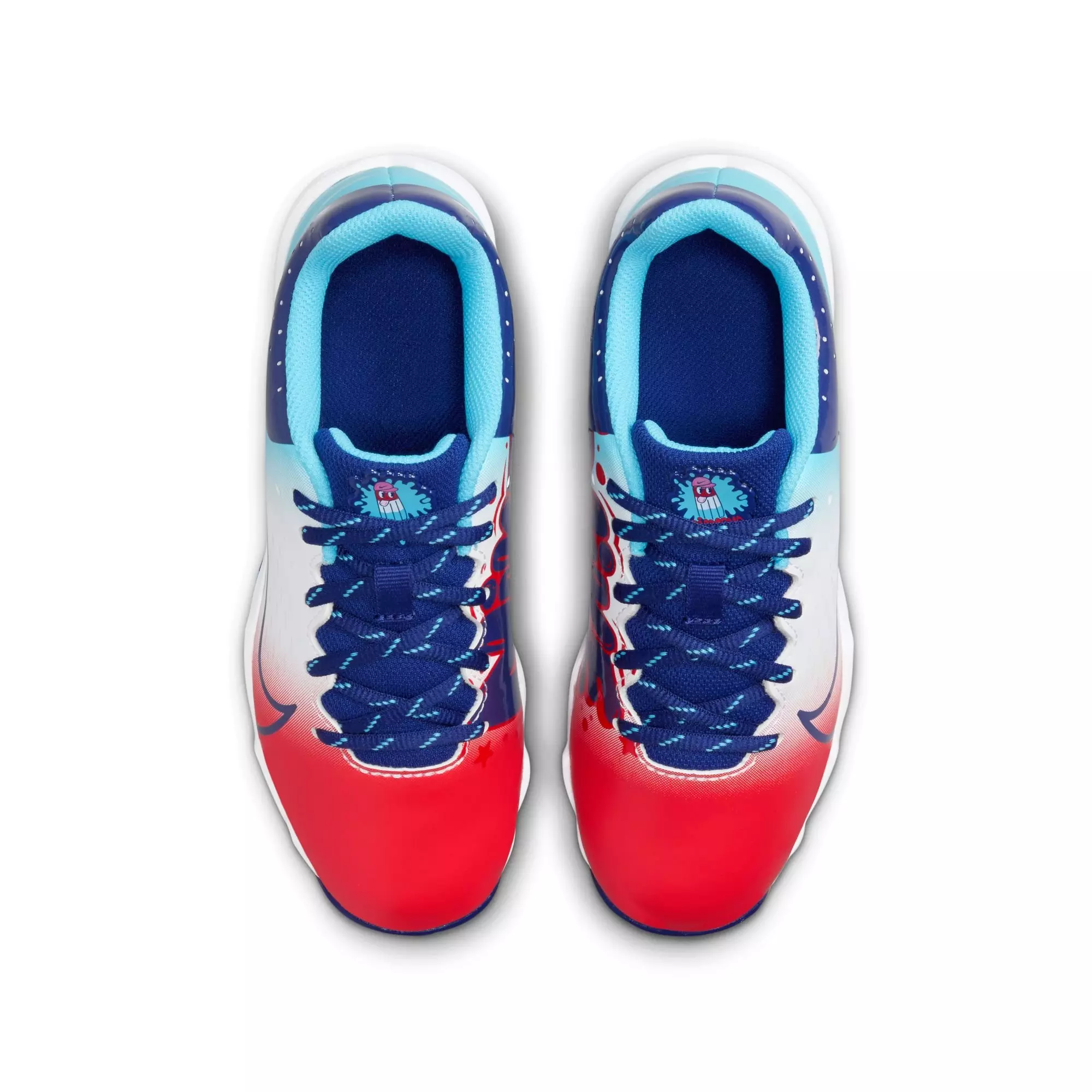 Nike Hyperdiamond 4 Keystone GG "Crimson/Royal Blue/Baltic Blue" Preschool Girls' Softball Cleat - RED/BLUE