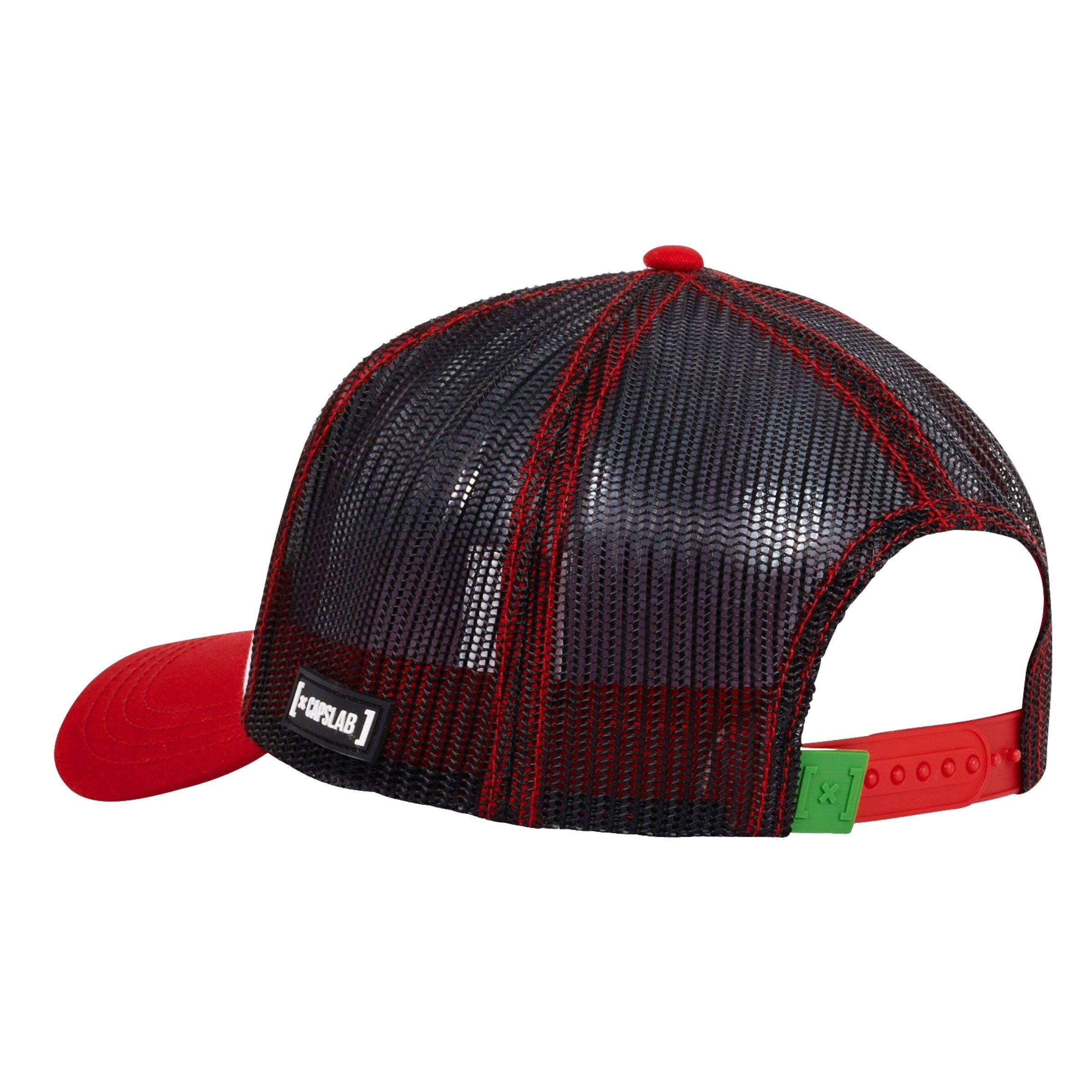 Capslab Gamble Trucker Snapback Hat-White/Red - WHITE/RED Thumbnail View 3