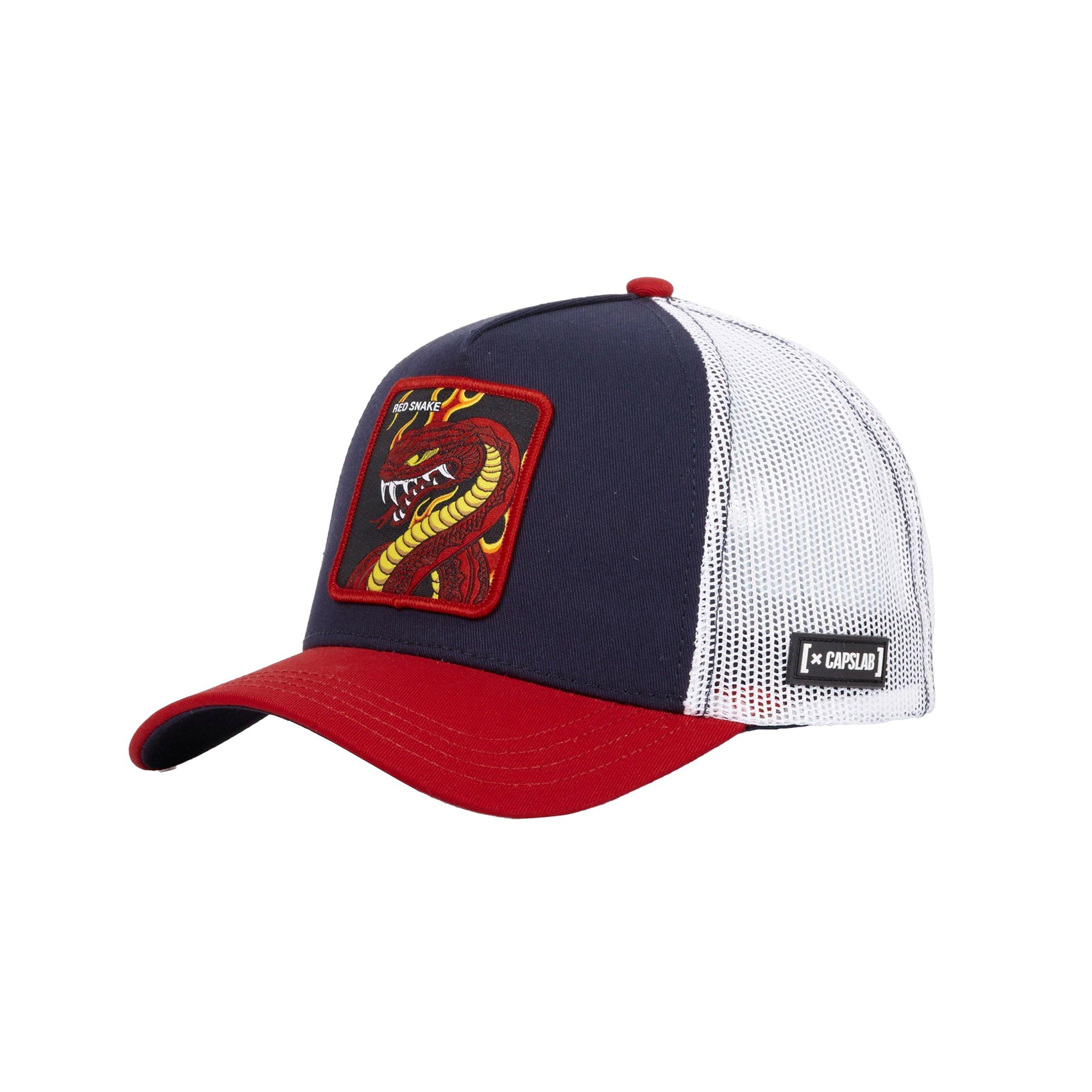 Capslab Red Snake Trucker Cap-Navy/Red - NAVY/RED