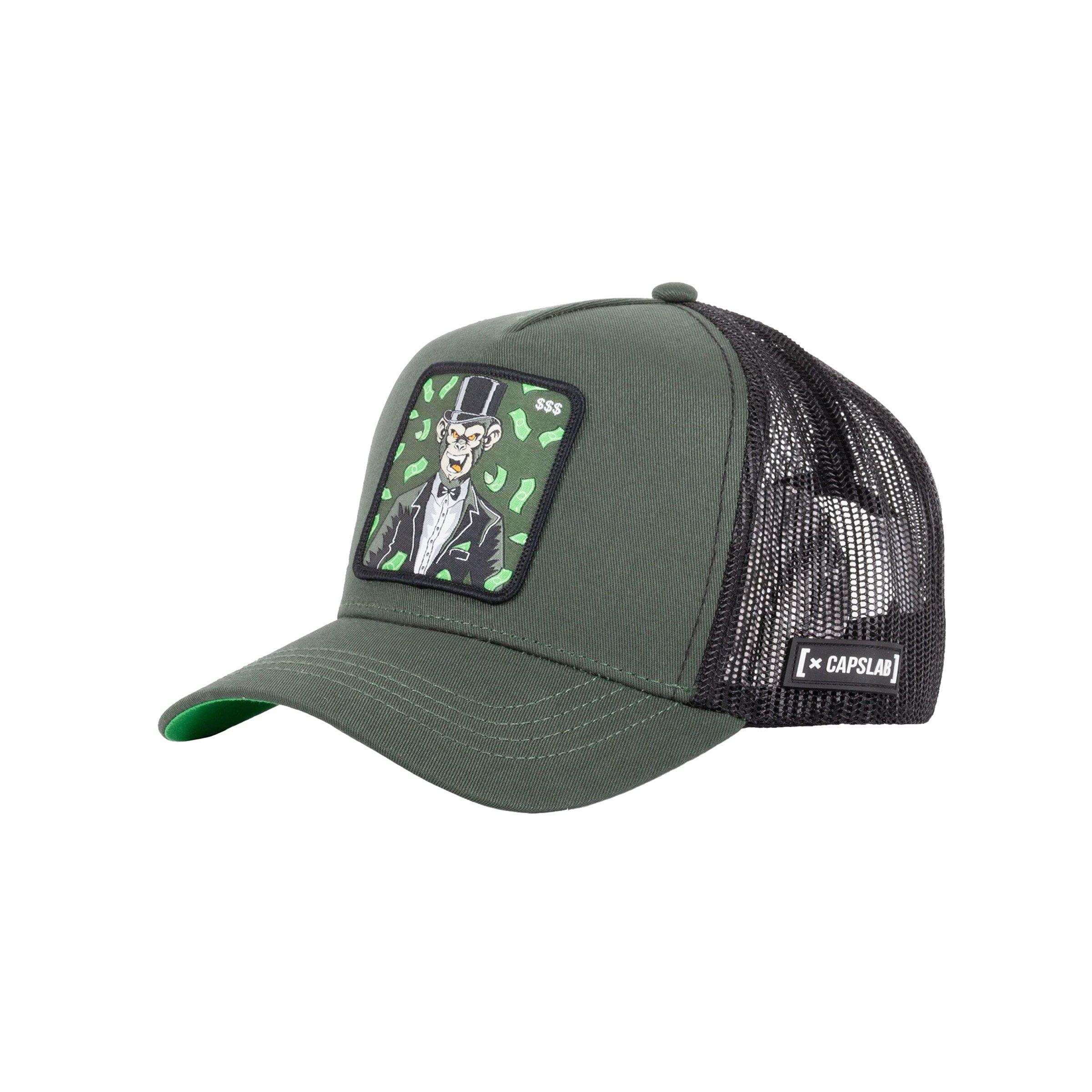 Capslab Mad Money Trucker-Green/Black - GREEN