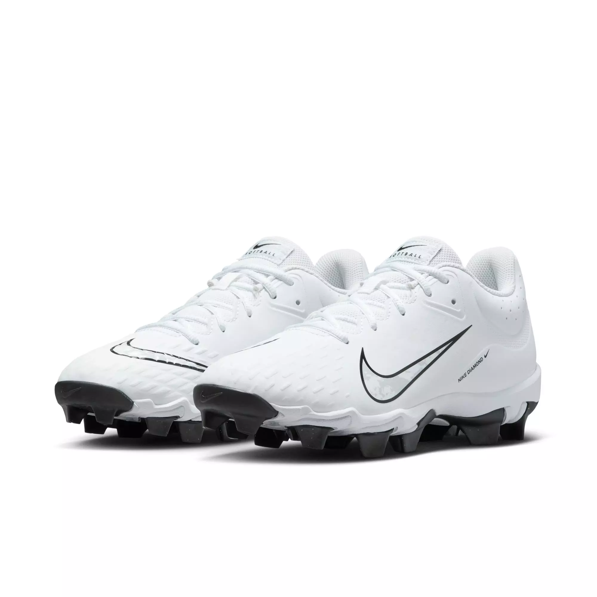 Nike Hyperdiamond 4 Keystone "White/Pure Platinum/Black" Women's Softball Cleat