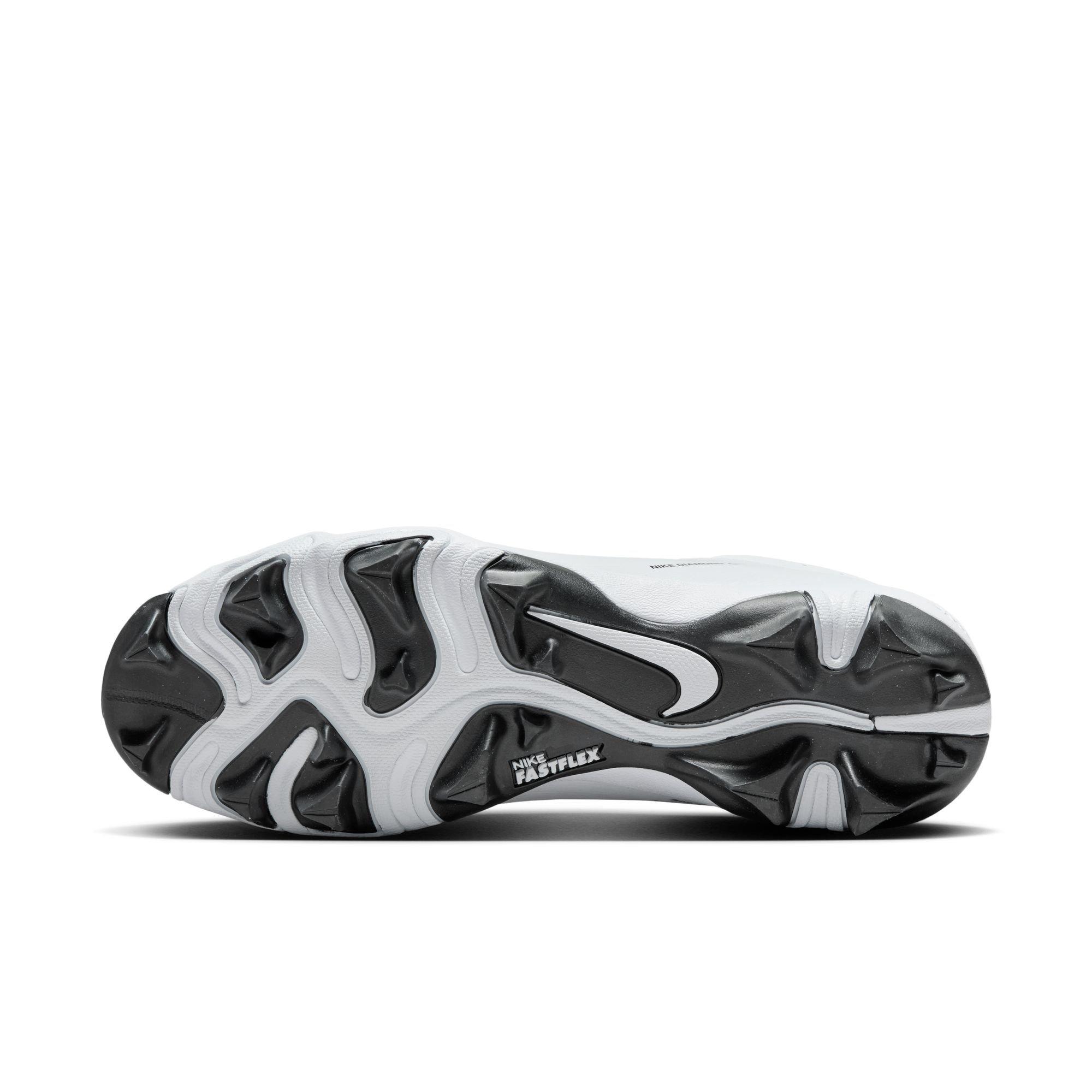 Nike Hyperdiamond 4 Keystone "White/Pure Platinum/Black" Women's Softball Cleat - WHITE/BLACK Thumbnail View 9