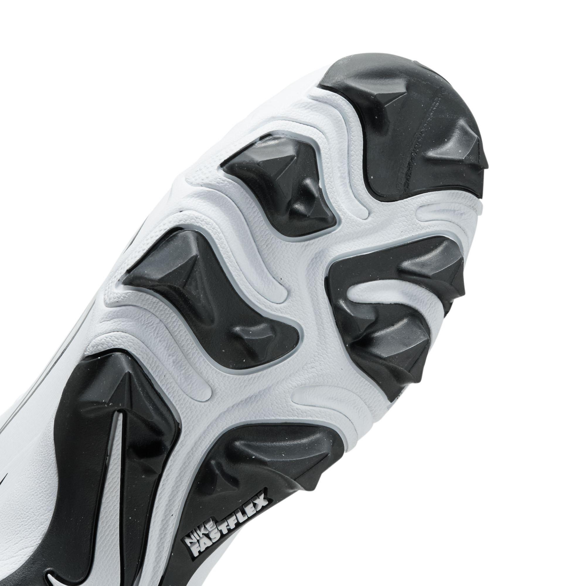 Nike Hyperdiamond 4 Keystone "White/Pure Platinum/Black" Women's Softball Cleat - WHITE/BLACK Thumbnail View 10