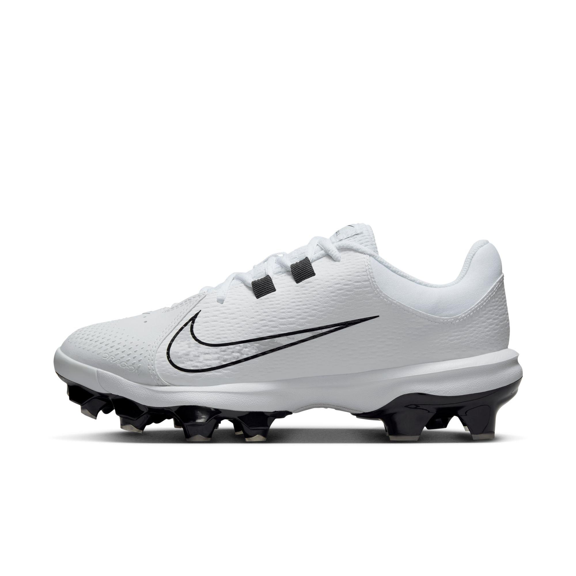 Nike Hyperdiamond 4 Pro MCS "White/Black/Pure Platinum" Women's Softball Cleat - WHITE/BLACK Thumbnail View 3