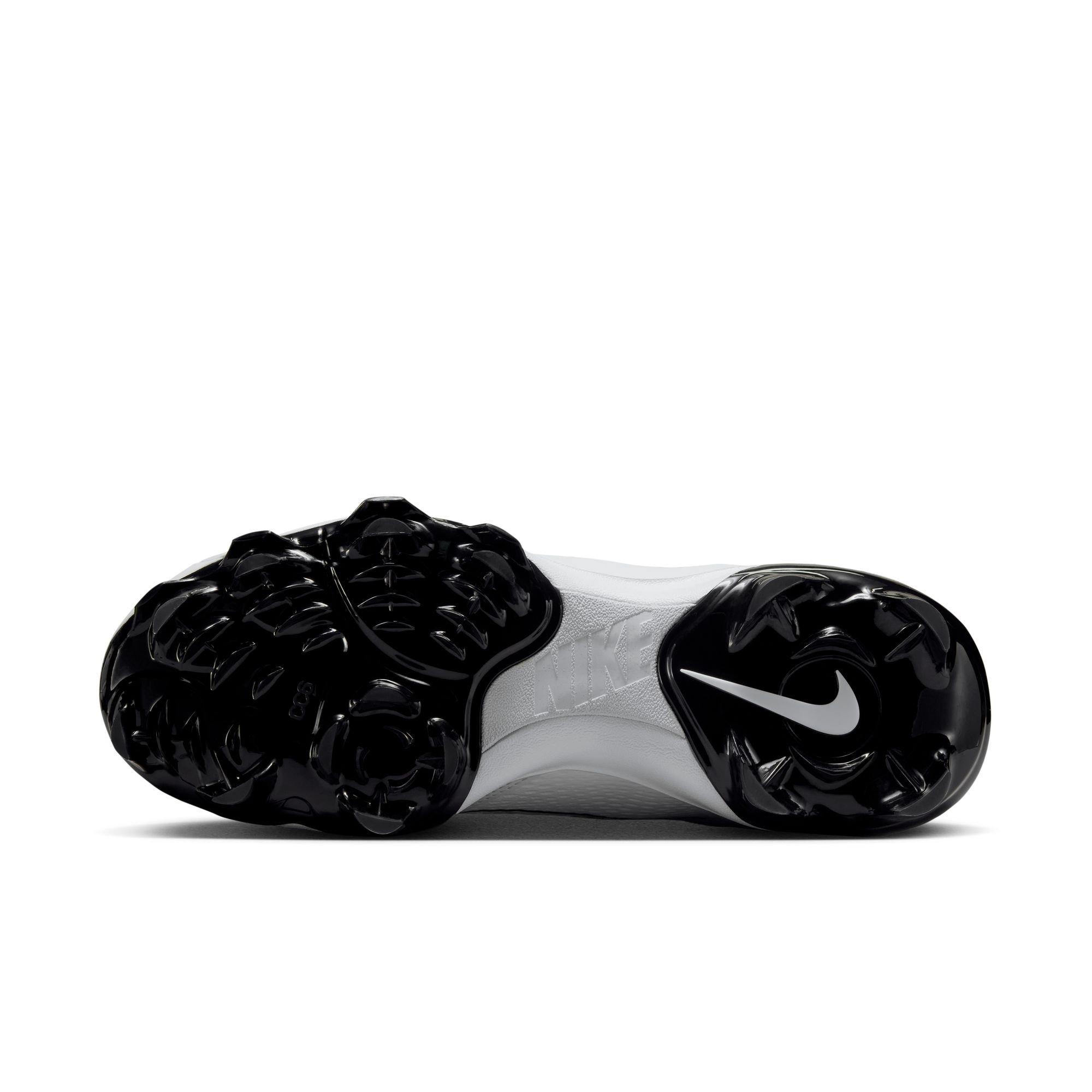 Nike Hyperdiamond 4 Pro MCS "White/Black/Pure Platinum" Women's Softball Cleat - WHITE/BLACK Thumbnail View 9