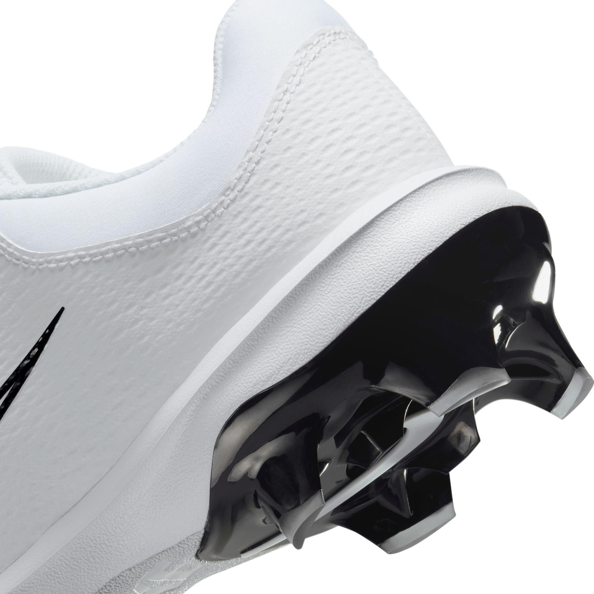 Nike Hyperdiamond 4 Pro MCS "White/Black/Pure Platinum" Women's Softball Cleat - WHITE/BLACK Thumbnail View 11