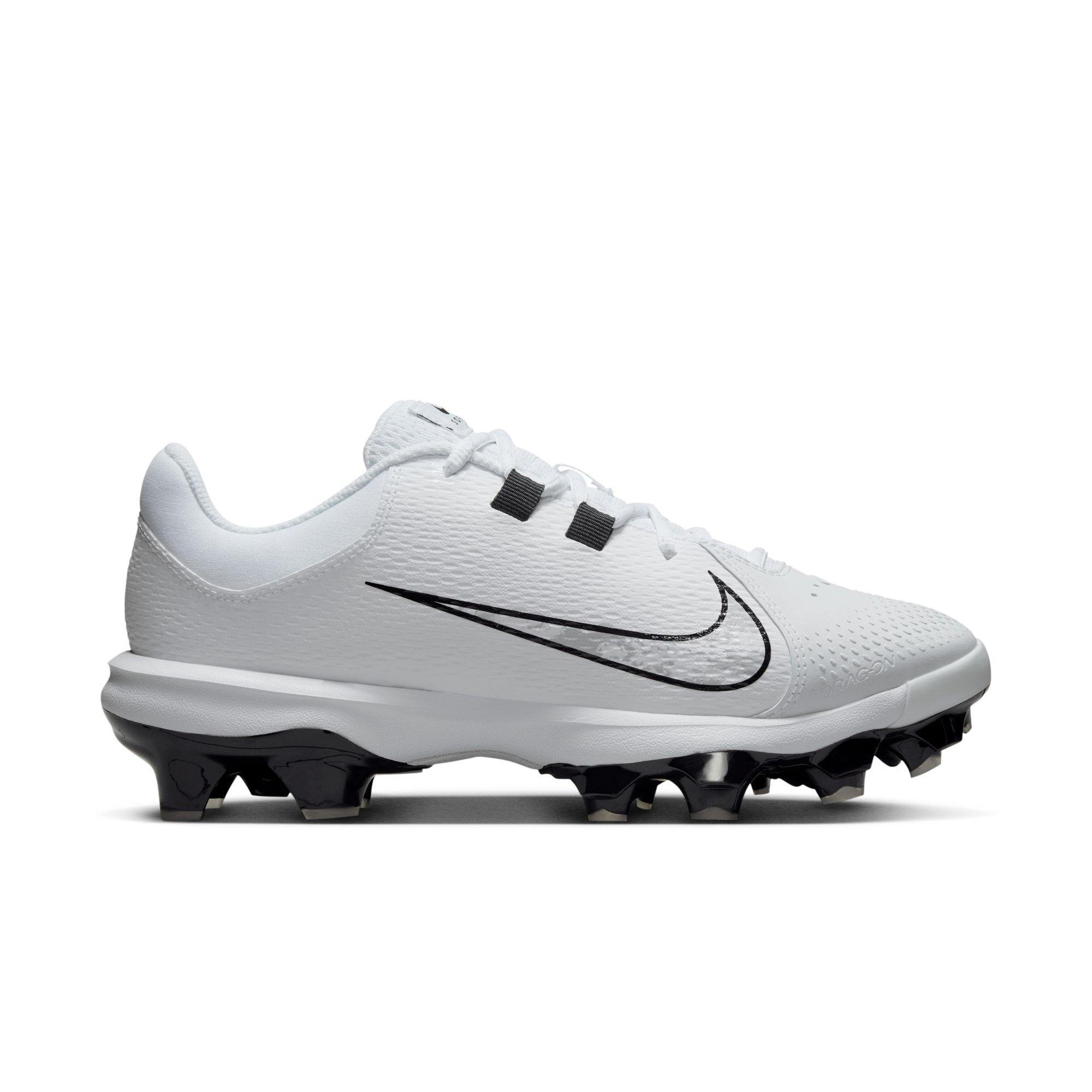Nike Hyperdiamond 4 Pro MCS "White/Black/Pure Platinum" Women's Softball Cleat - WHITE/BLACK Thumbnail View 1