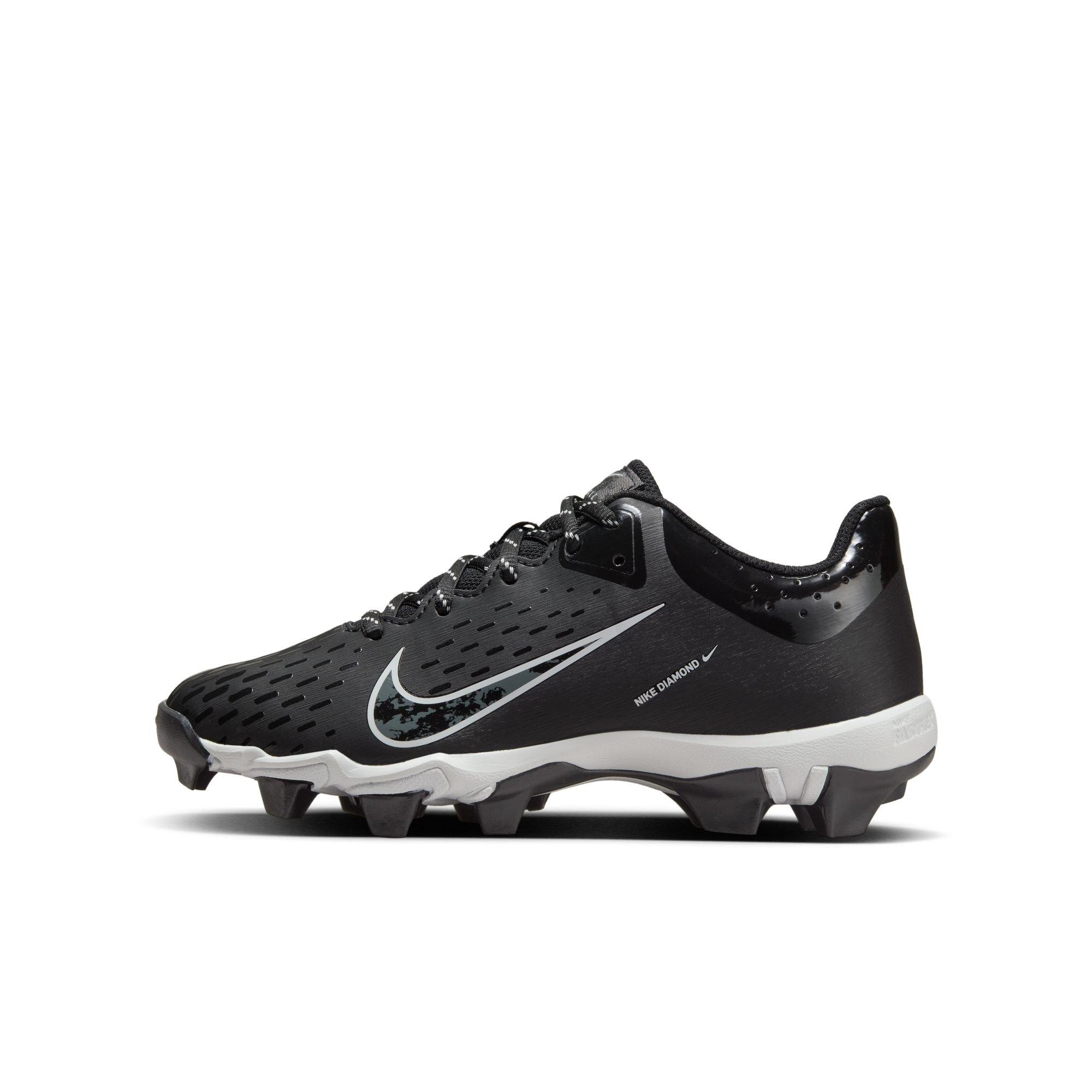 Nike Hyperdiamond 4 Keystone GG Grade School Girls'  Shoe "Black/Iron Grey/Pure Platinum"
