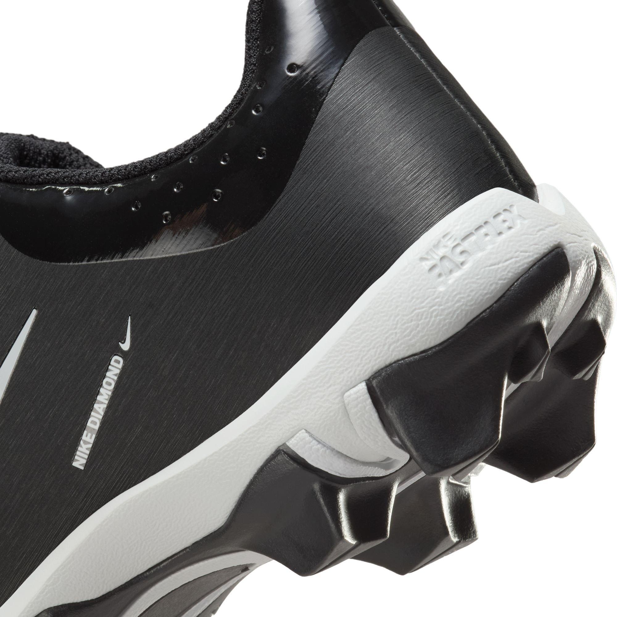 Nike Hyperdiamond 4 Keystone GG Grade School Girls'  Shoe "Black/Iron Grey/Pure Platinum"