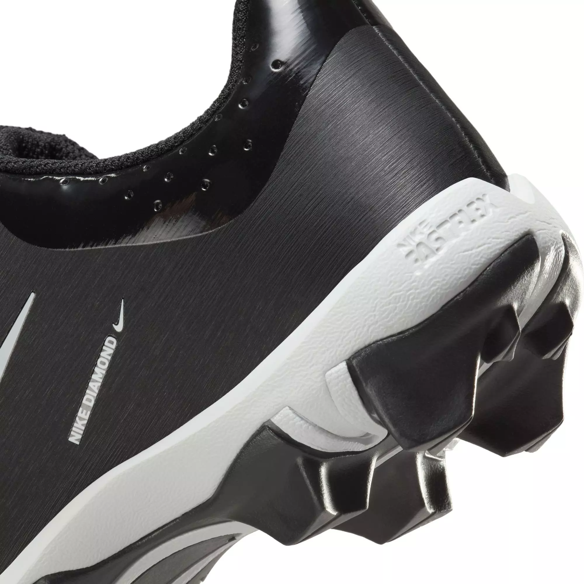Nike Hyperdiamond 4 Keystone GG "Black/Iron Grey/Pure Platinum" Grade School Girls' Softball Cleat - BLACK/WHITE