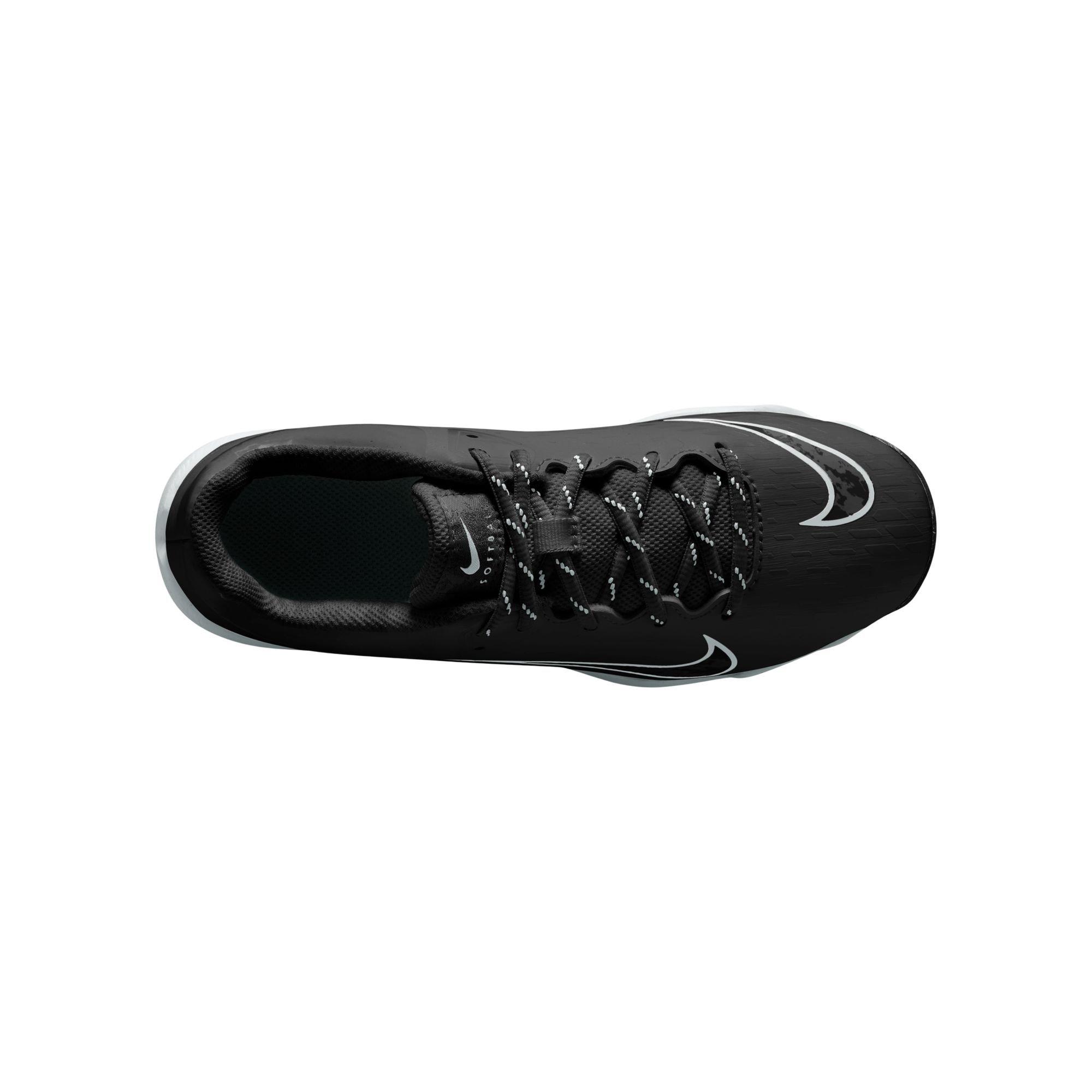 Nike Hyperdiamond 4 Keystone GG Grade School Girls'  Shoe "Black/Iron Grey/Pure Platinum"