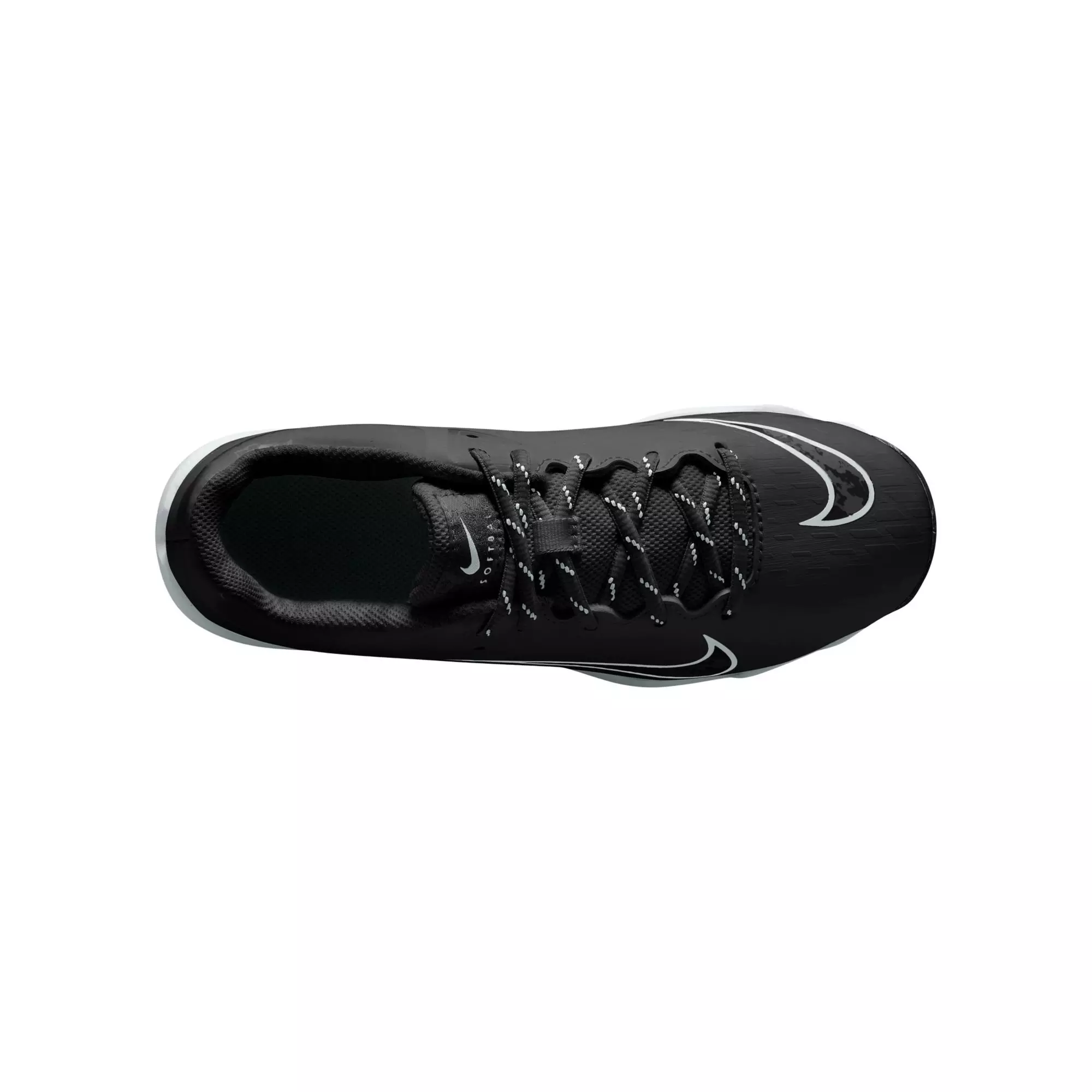 Nike Hyperdiamond 4 Keystone GG "Black/Iron Grey/Pure Platinum" Grade School Girls' Softball Cleat - BLACK/WHITE