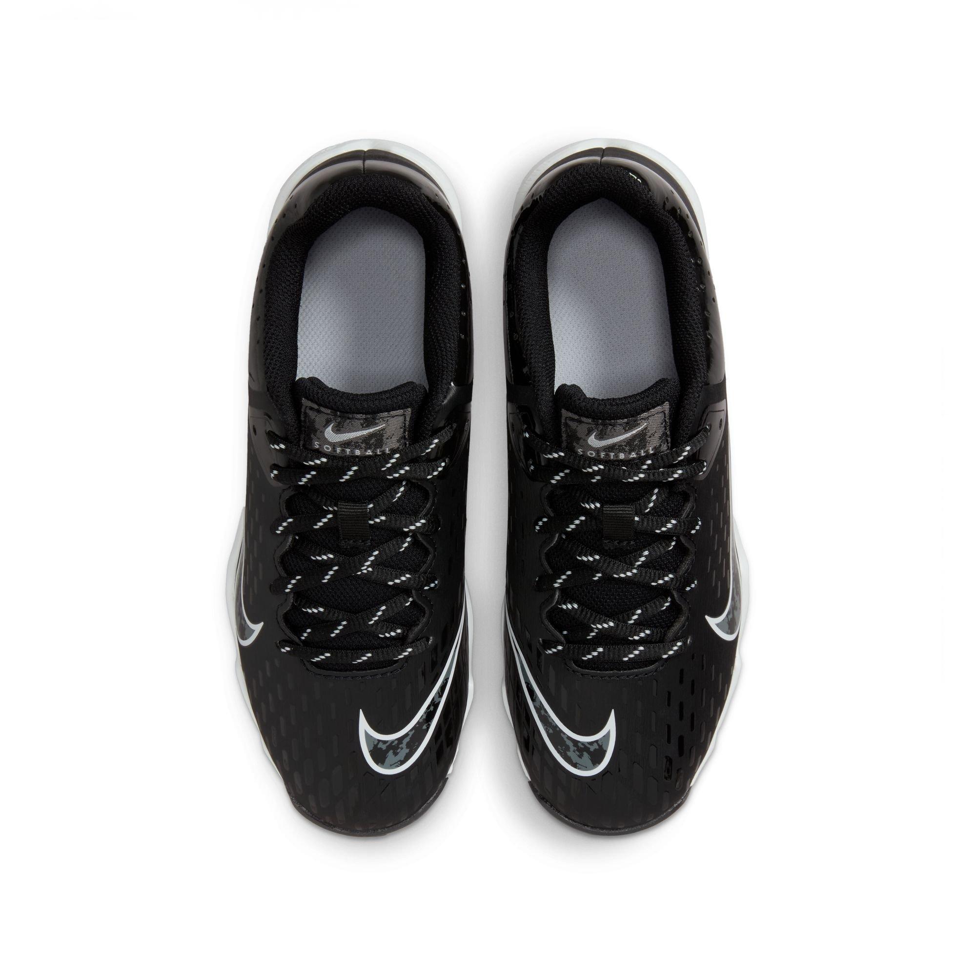 Nike Hyperdiamond 4 Keystone GG Grade School Girls'  Shoe "Black/Iron Grey/Pure Platinum"