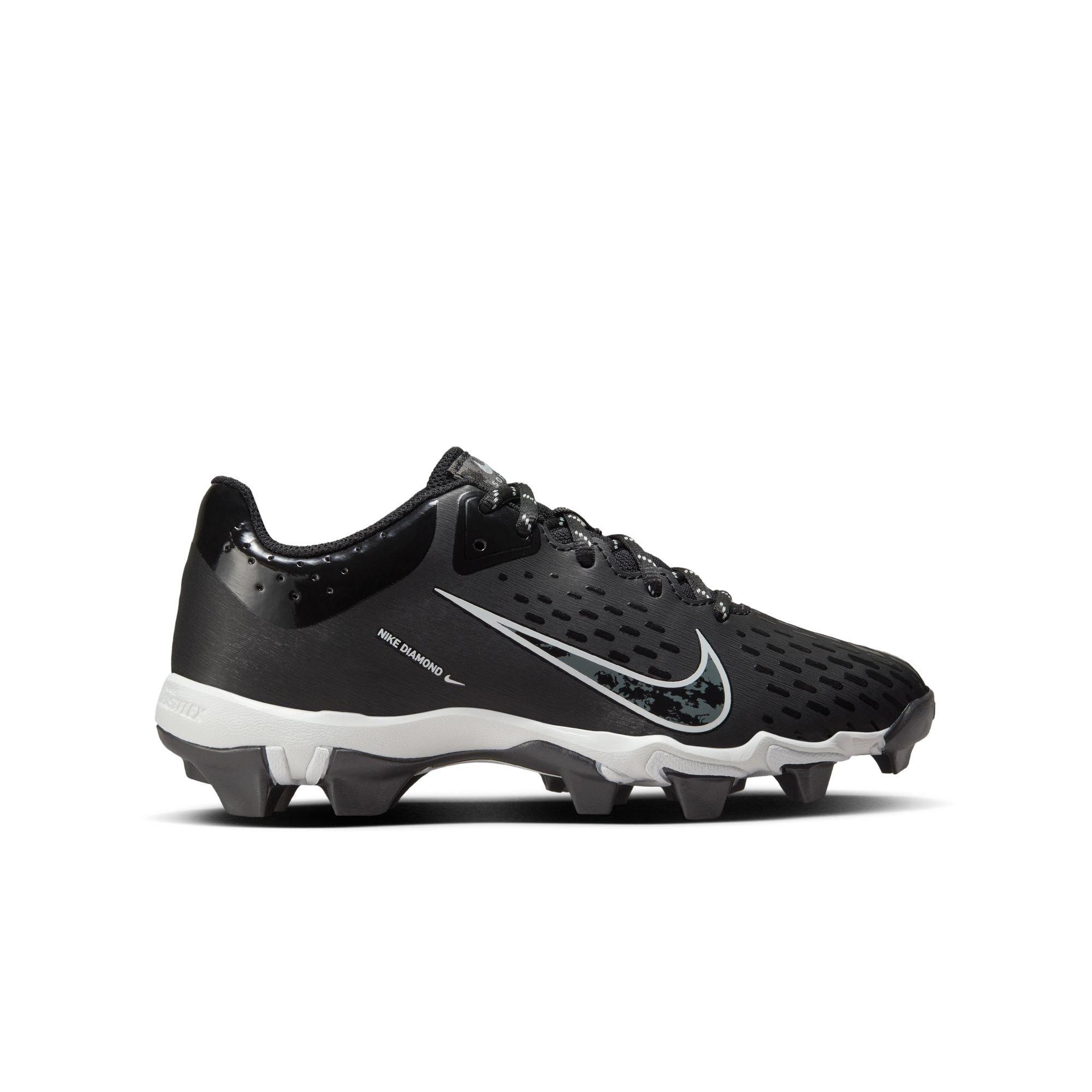 Nike Hyperdiamond 4 Keystone GG "Black/Iron Grey/Pure Platinum" Grade School Girls' Softball Cleat