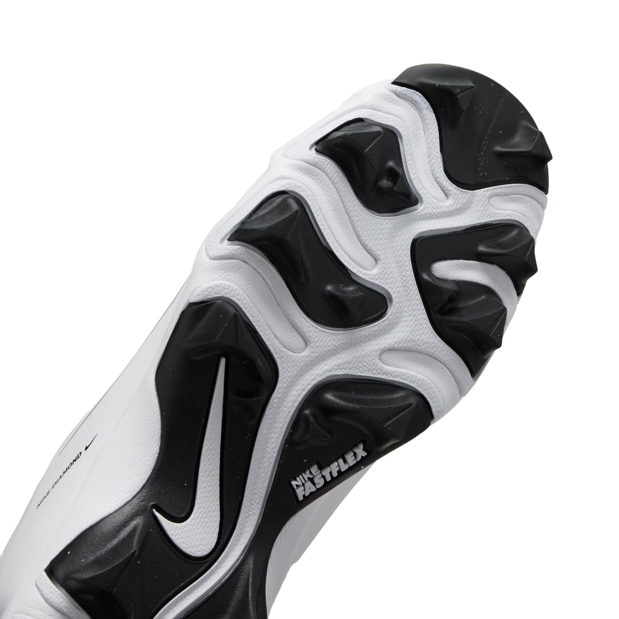 Nike Hyperdiamond 4 Keystone  Grade School Girls' "White/Pure Platinum/Black" Baseball Cleat