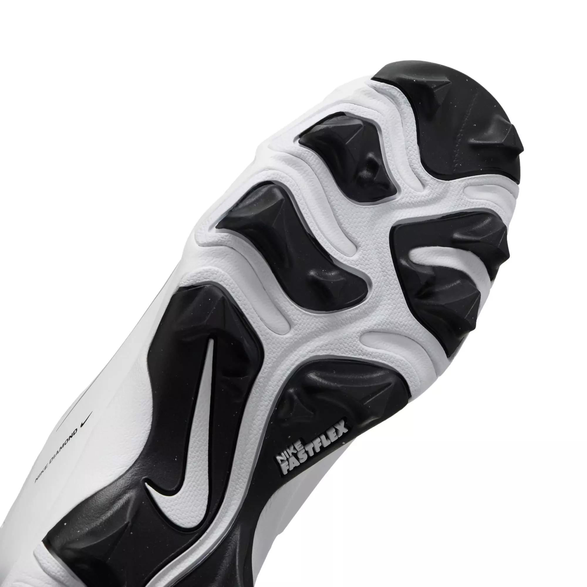 Nike Hyperdiamond 4 Keystone Grade School Girls' "White/Pure Platinum/Black" Softball Cleat - WHITE/BLACK