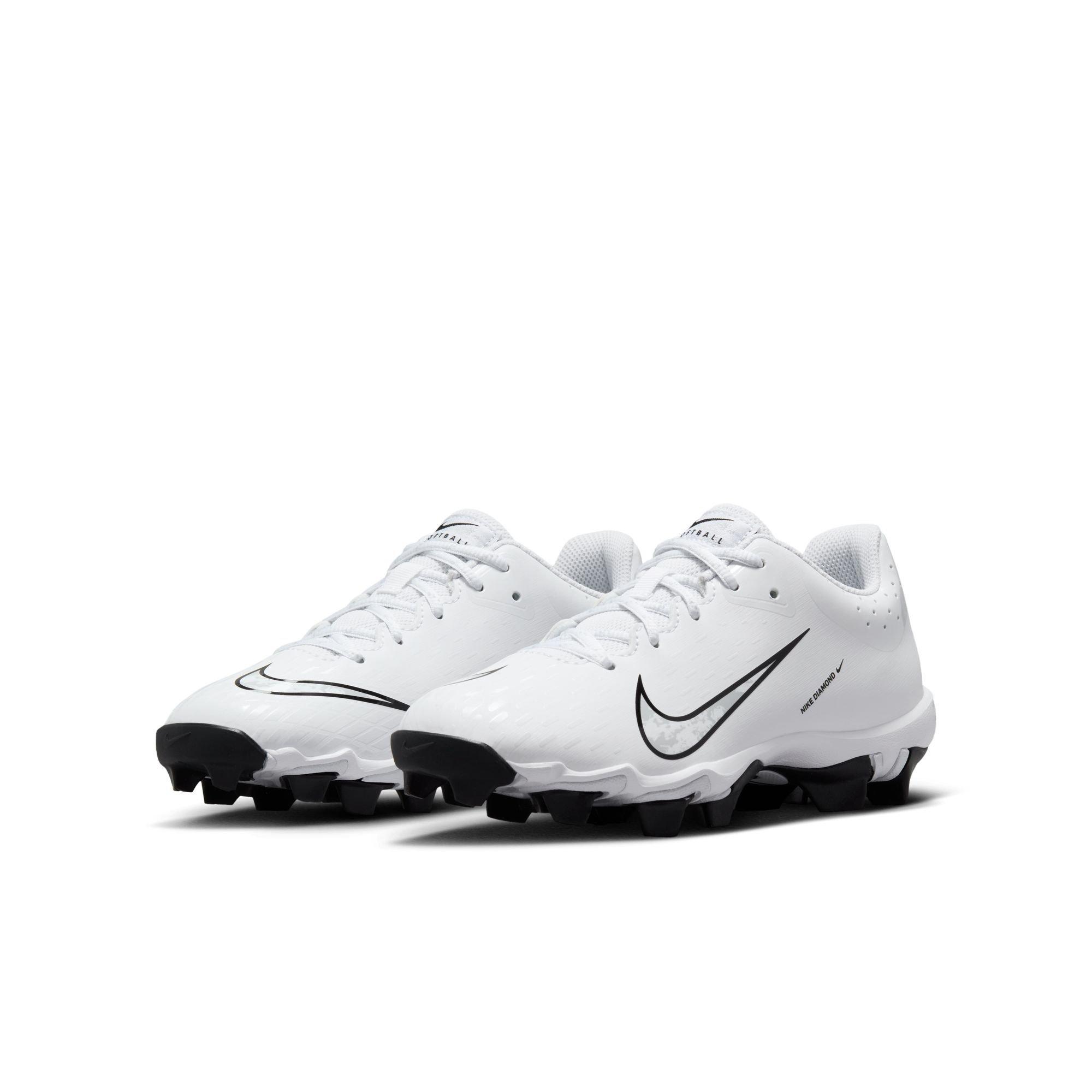 Nike Hyperdiamond 4 Keystone  Grade School Girls' "White/Pure Platinum/Black" Baseball Cleat