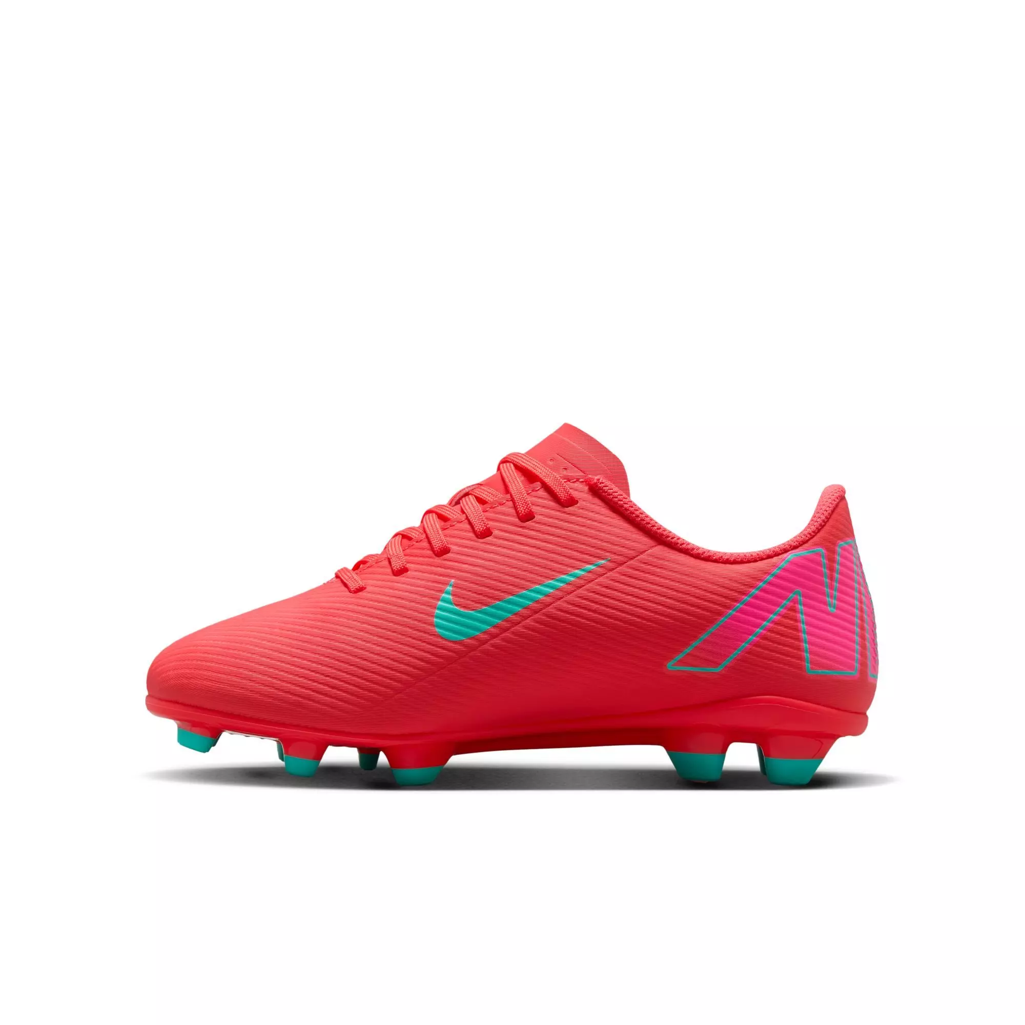 Nike Jr. Mercurial Vapor 16 Club MG "Ember Glow/Aurora Green" Grade School Boys' Soccer Cleat - MULTI-COLOR