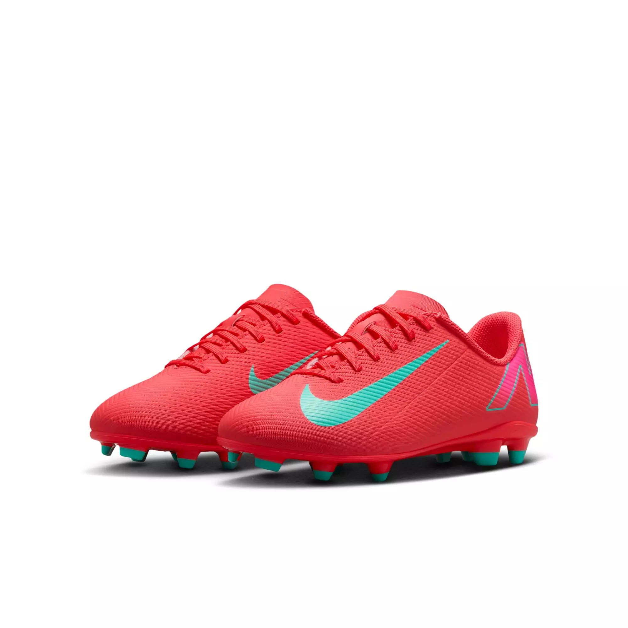 Nike Jr. Mercurial Vapor 16 Club MG "Ember Glow/Aurora Green" Grade School Boys' Soccer Cleat - MULTI-COLOR