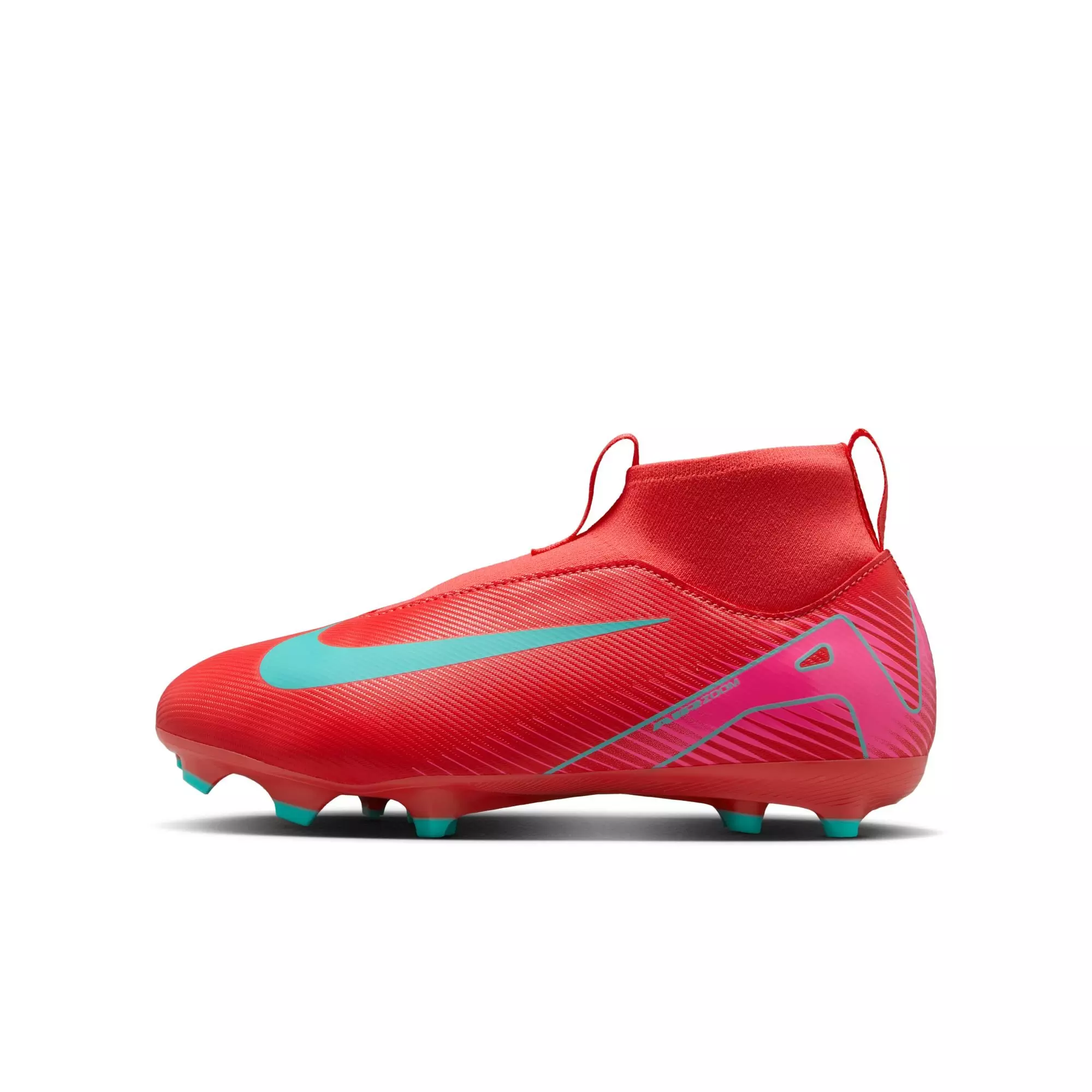 Nike Jr. Mercurial Superfly 10 Academy MG "Ember Glow/Aurora Green" Grade School Boys' Soccer Cleat - MULTI-COLOR