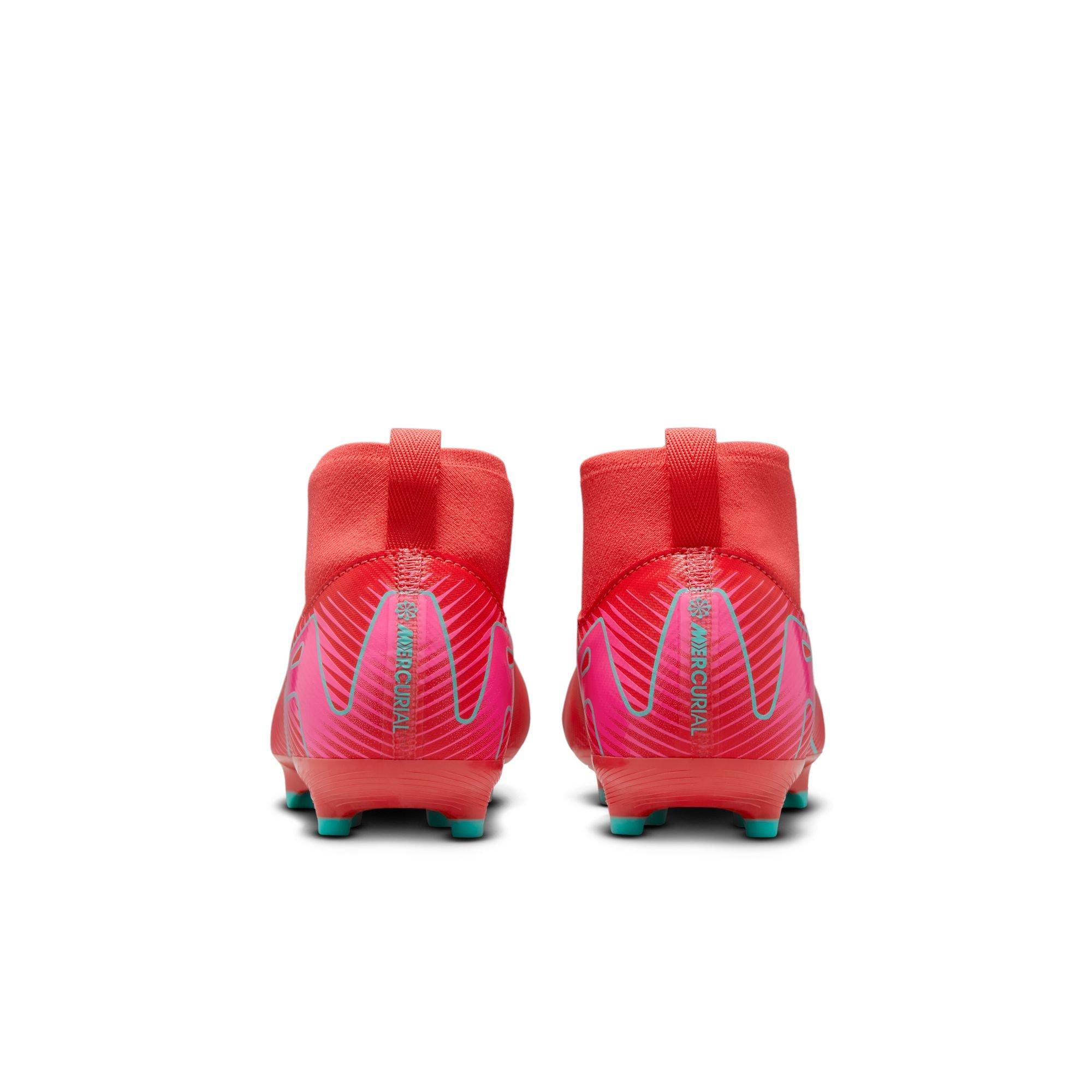 Nike Jr. Mercurial Superfly 10 Academy MG  Grade School Boys' "Ember Glow/Aurora Green" Soccer Cleat