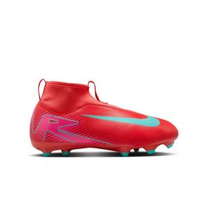 Nike Jr. Mercurial Superfly 10 Academy MG "Ember Glow/Aurora Green" Grade School Boys' Soccer Cleat