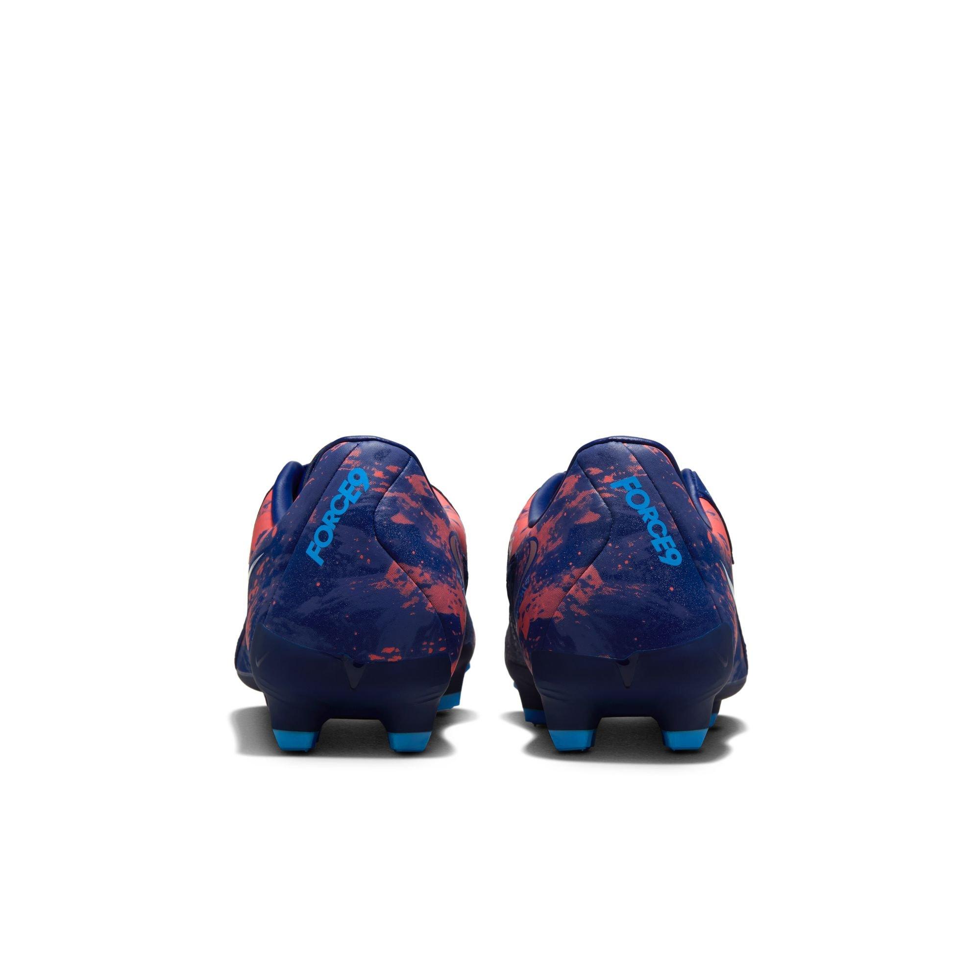 Nike Phantom GX 2 Academy "Erling Haaland" MG Men's Soccer Cleat - SILVER/BLUE Thumbnail View 7