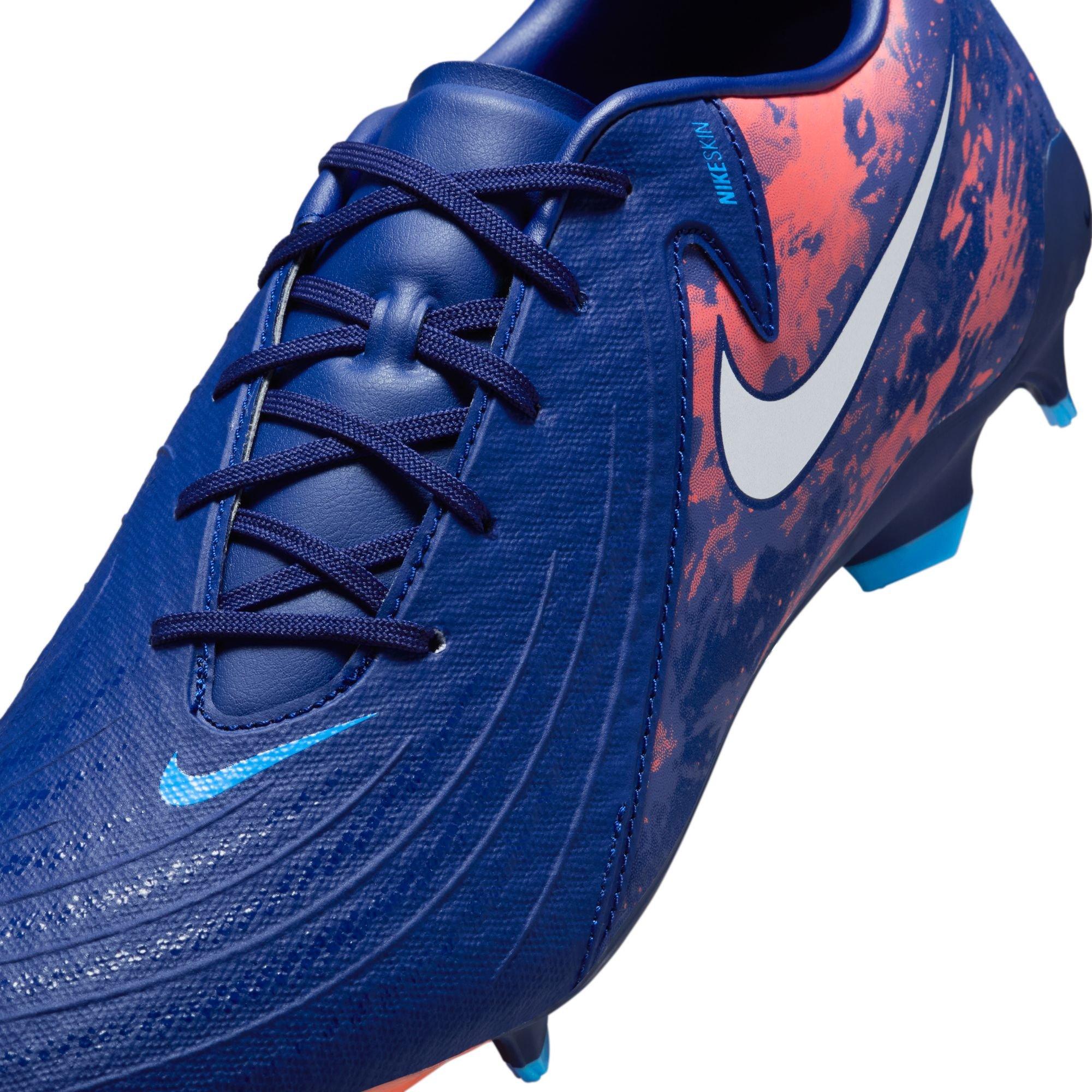 Nike Phantom GX 2 Academy "Erling Haaland" MG Men's Soccer Cleat - SILVER/BLUE Thumbnail View 9