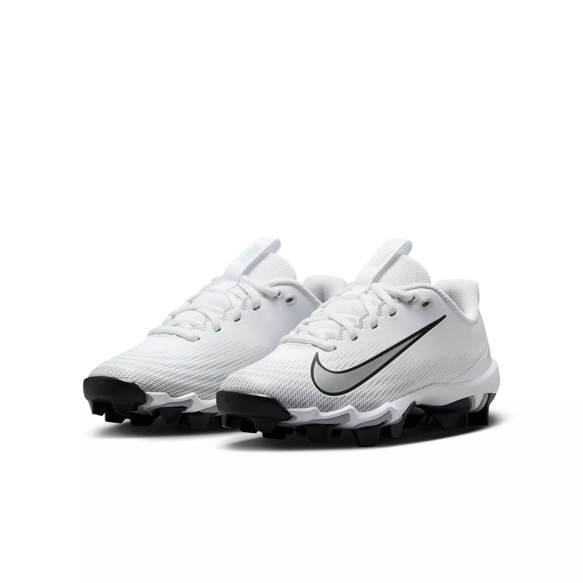 Nike Vapor Shark 3 "White/Metallic Silver/Wolf Grey/Black" Preschool Boys' Football Cleat - WHITE/SILVER