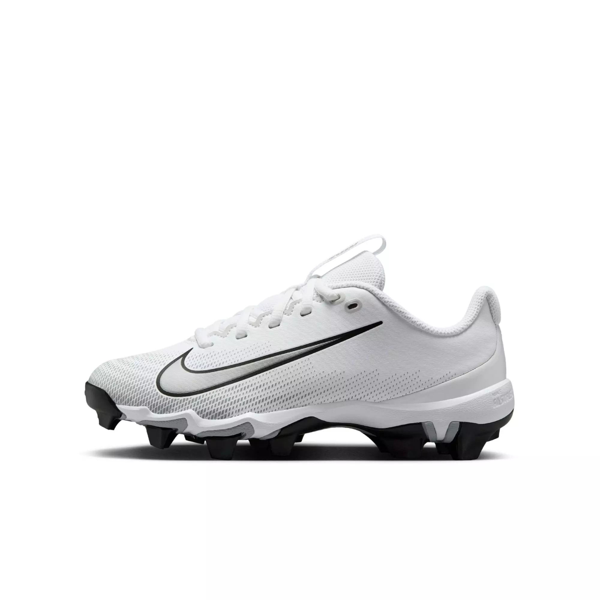 Nike Vapor Shark 3 "White/Metallic Silver/Wolf Grey/Black" Grade School Boys' Football Cleat - WHITE/SILVER