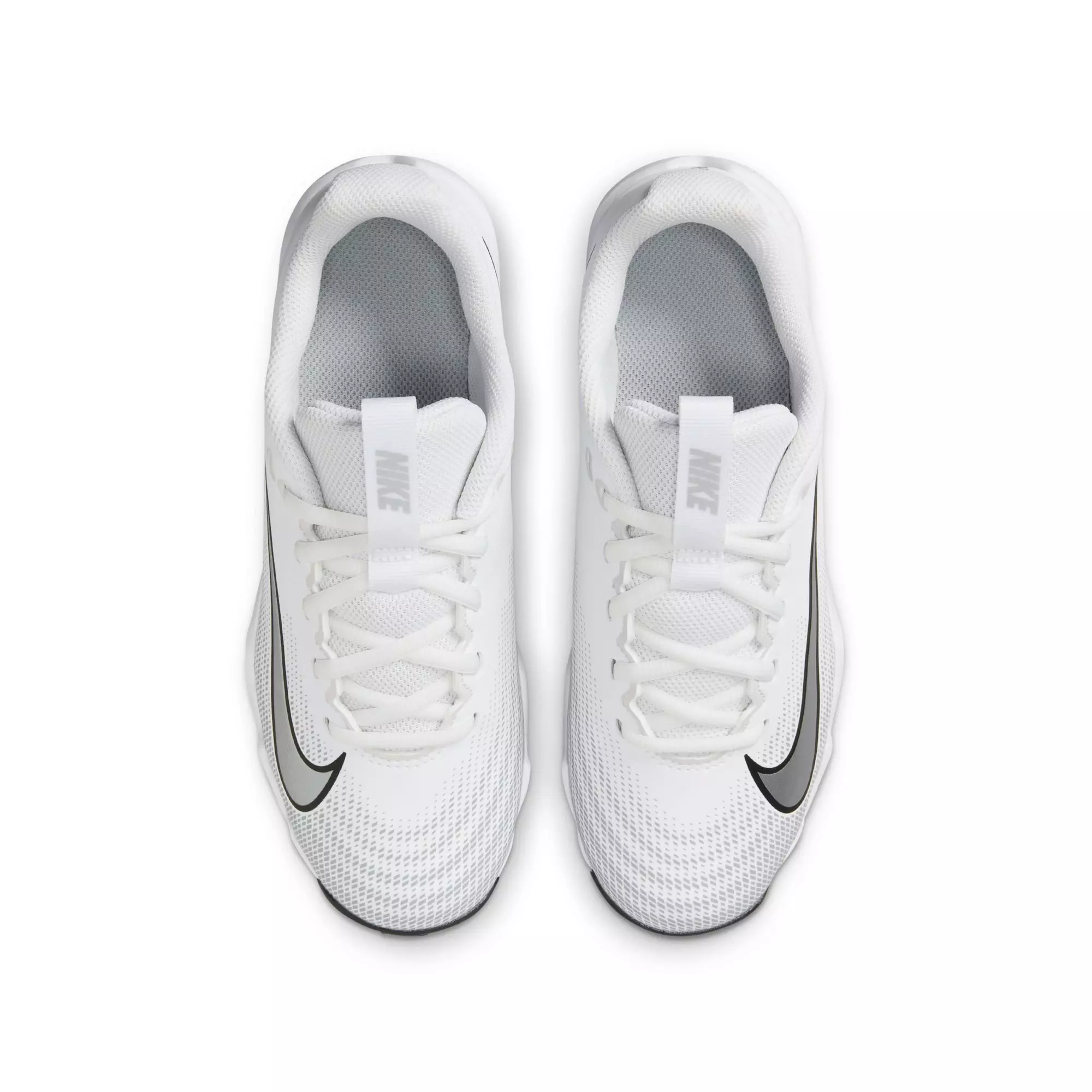 Nike Vapor Shark 3 "White/Metallic Silver/Wolf Grey/Black" Grade School Boys' Football Cleat - WHITE/SILVER