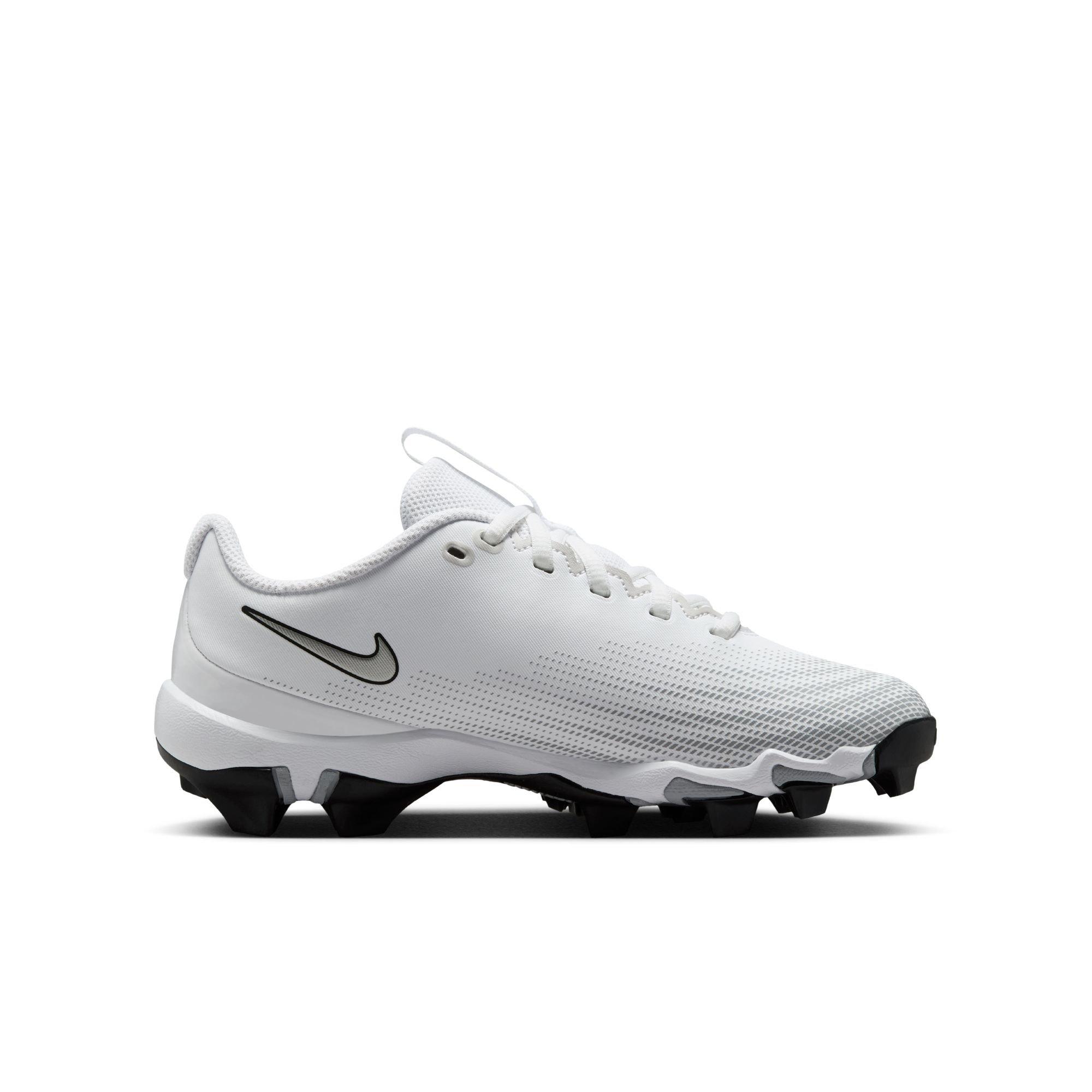 Nike Vapor Shark 3  Grade School Boys' "White/Metallic Silver/Wolf Grey/Black" Football Cleat