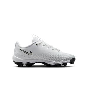 Nike Vapor Shark 3 "White/Metallic Silver/Wolf Grey/Black" Grade School Boys' Football Cleat