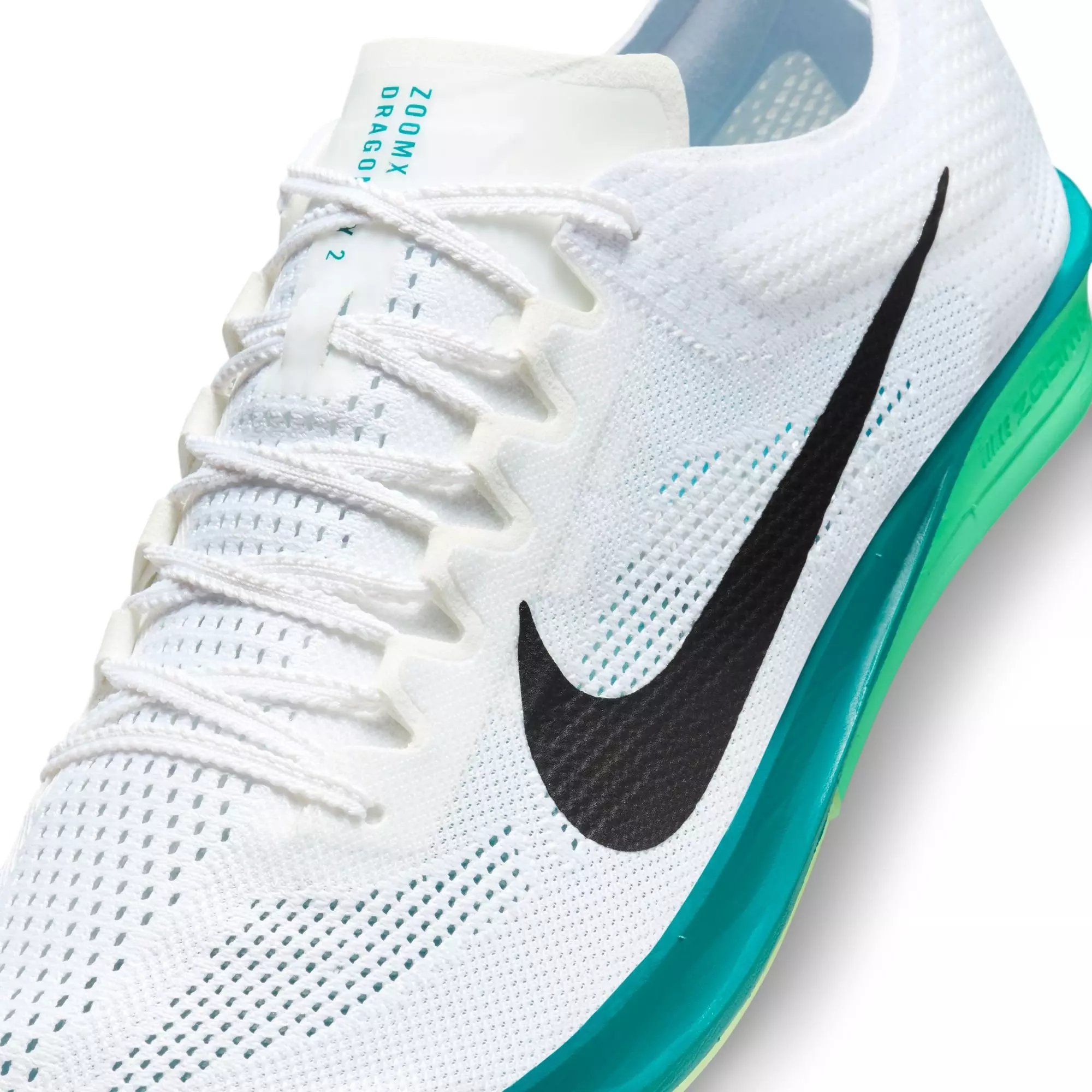 Nike Dragonfly 2 Distance "White/Black/Bright Spruce/Electric Algae" Unisex Track Spike - WHITE/GREEN