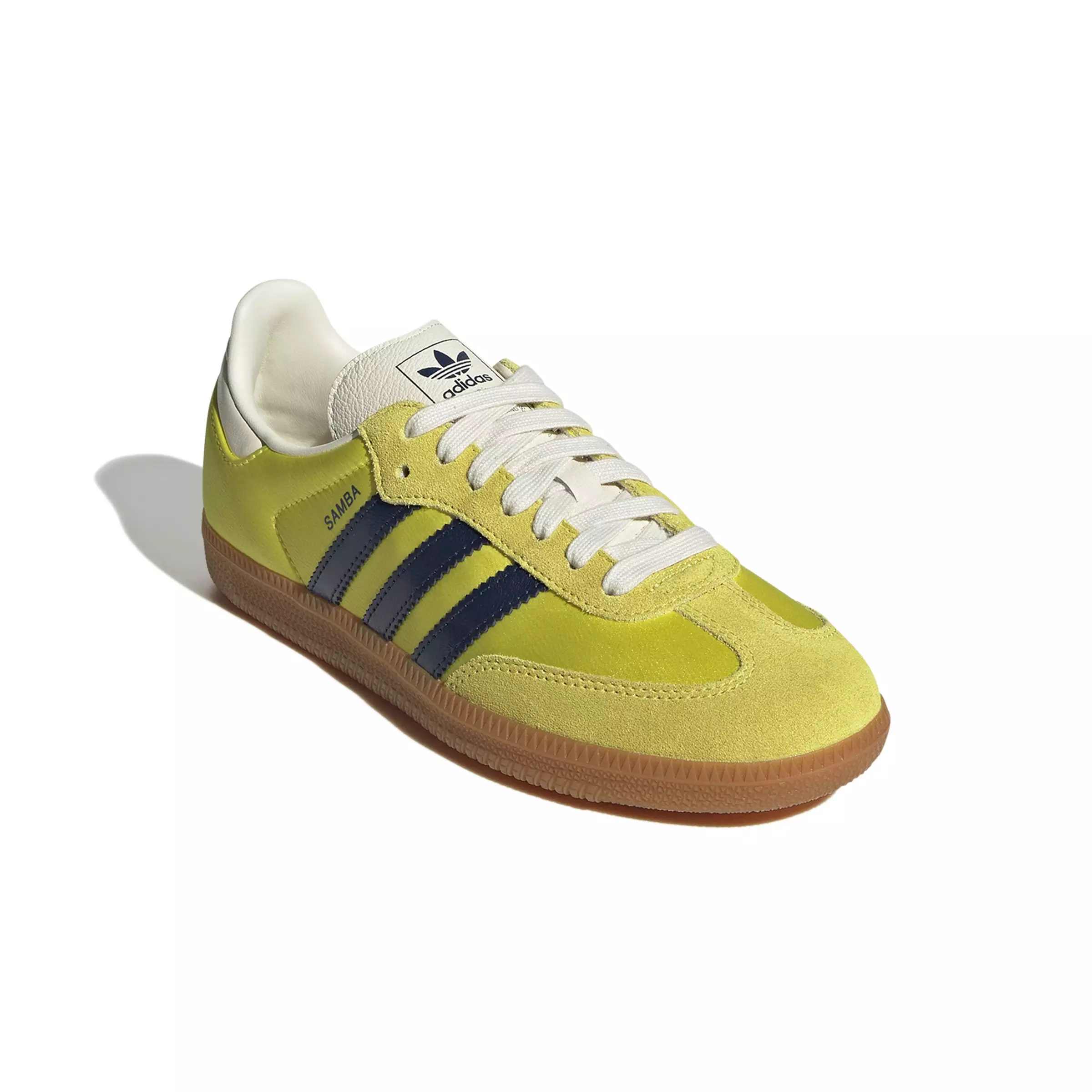 adidas Originals Samba OG "Shock Yellow/Night Indigo/Cream White" Women's Shoe - YELLOW/BLUE