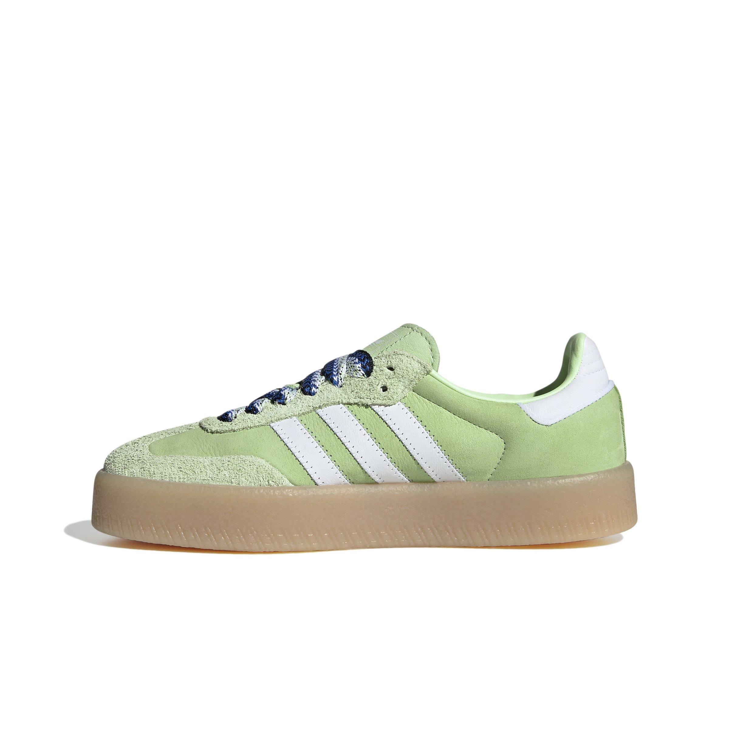 adidas Originals Sambae "Semi Green Spark/Ftwr White/Wonder Blue" Women's Shoe - GREEN/WHITE Thumbnail View 2