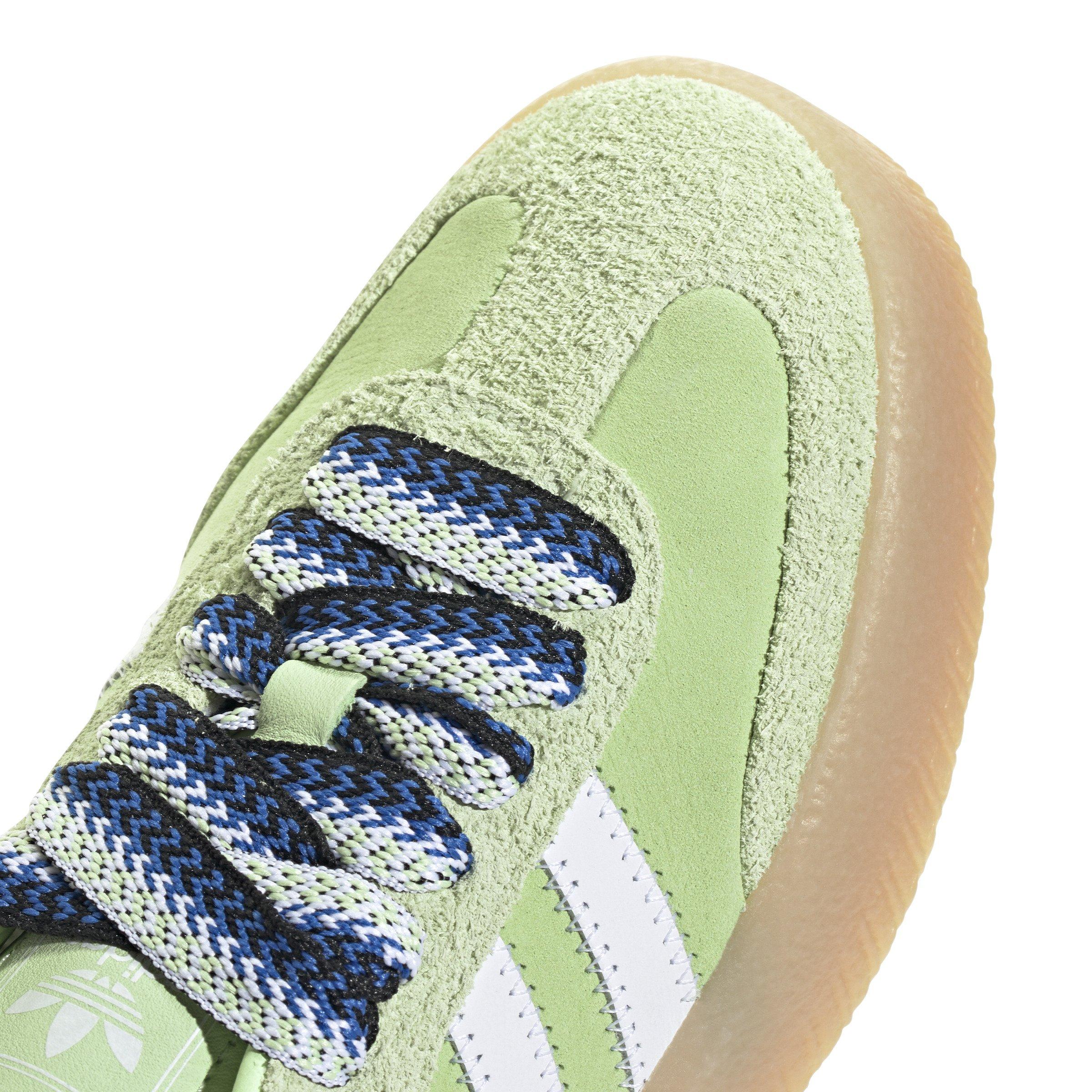 adidas Originals Sambae "Semi Green Spark/Ftwr White/Wonder Blue" Women's Shoe - GREEN/WHITE Thumbnail View 4