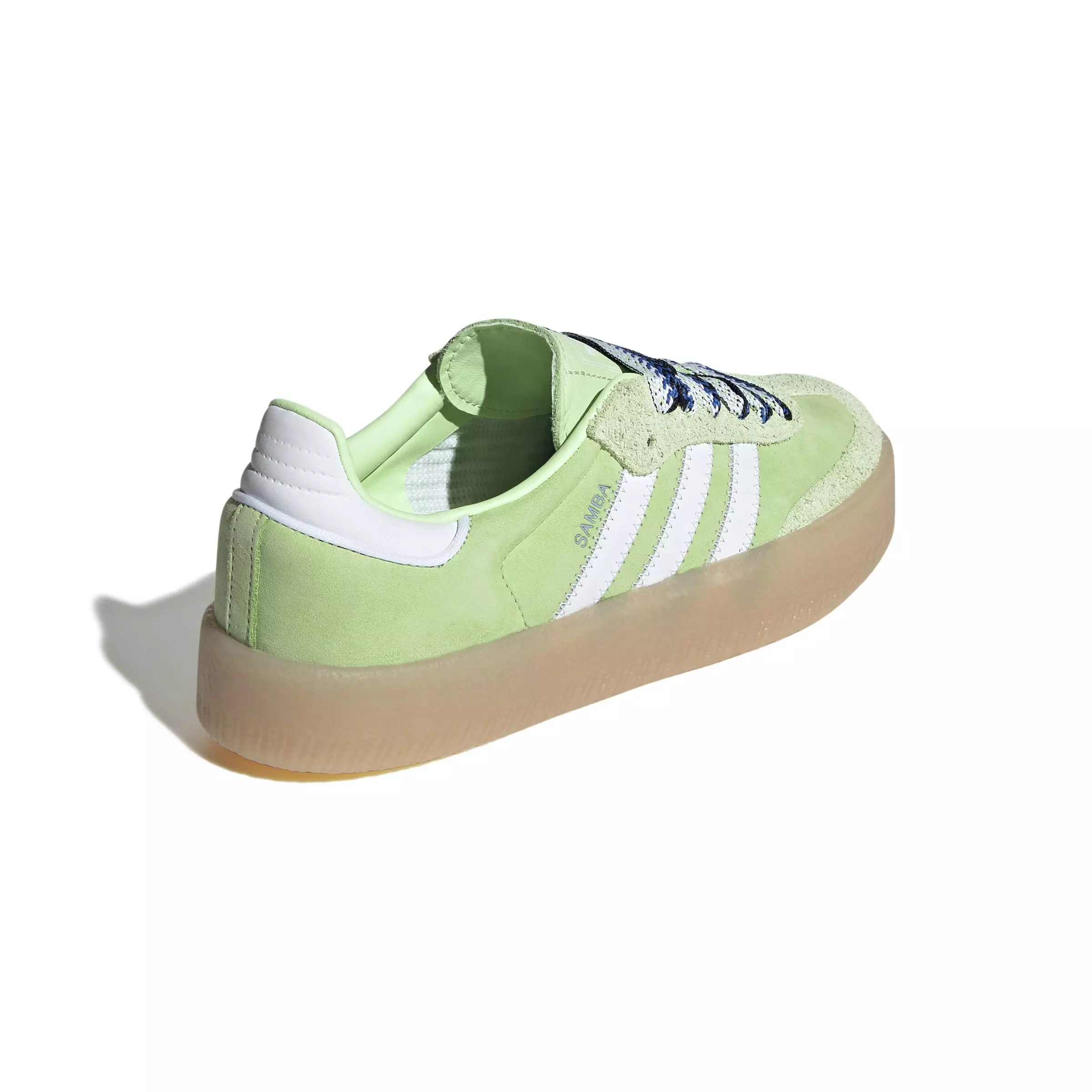 adidas Originals Sambae "Semi Green Spark/Ftwr White/Wonder Blue" Women's Shoe - GREEN/WHITE