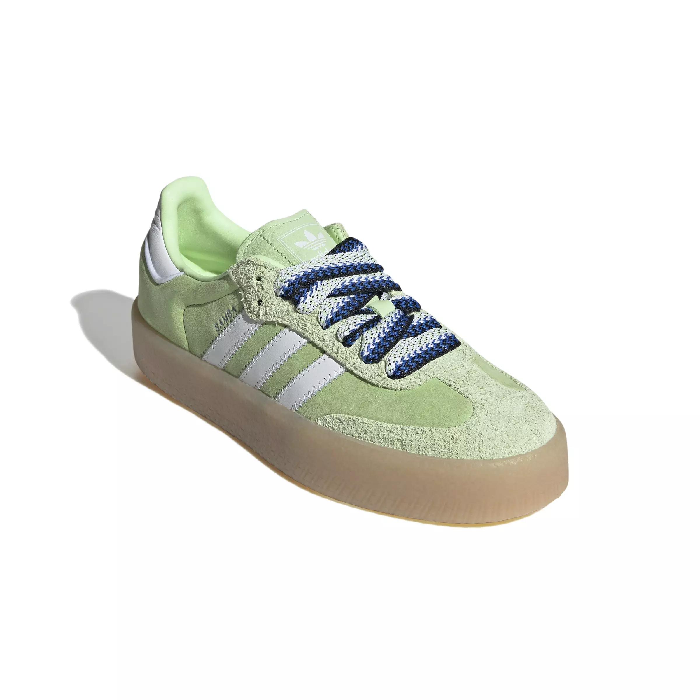 adidas Originals Sambae "Semi Green Spark/Ftwr White/Wonder Blue" Women's Shoe - GREEN/WHITE