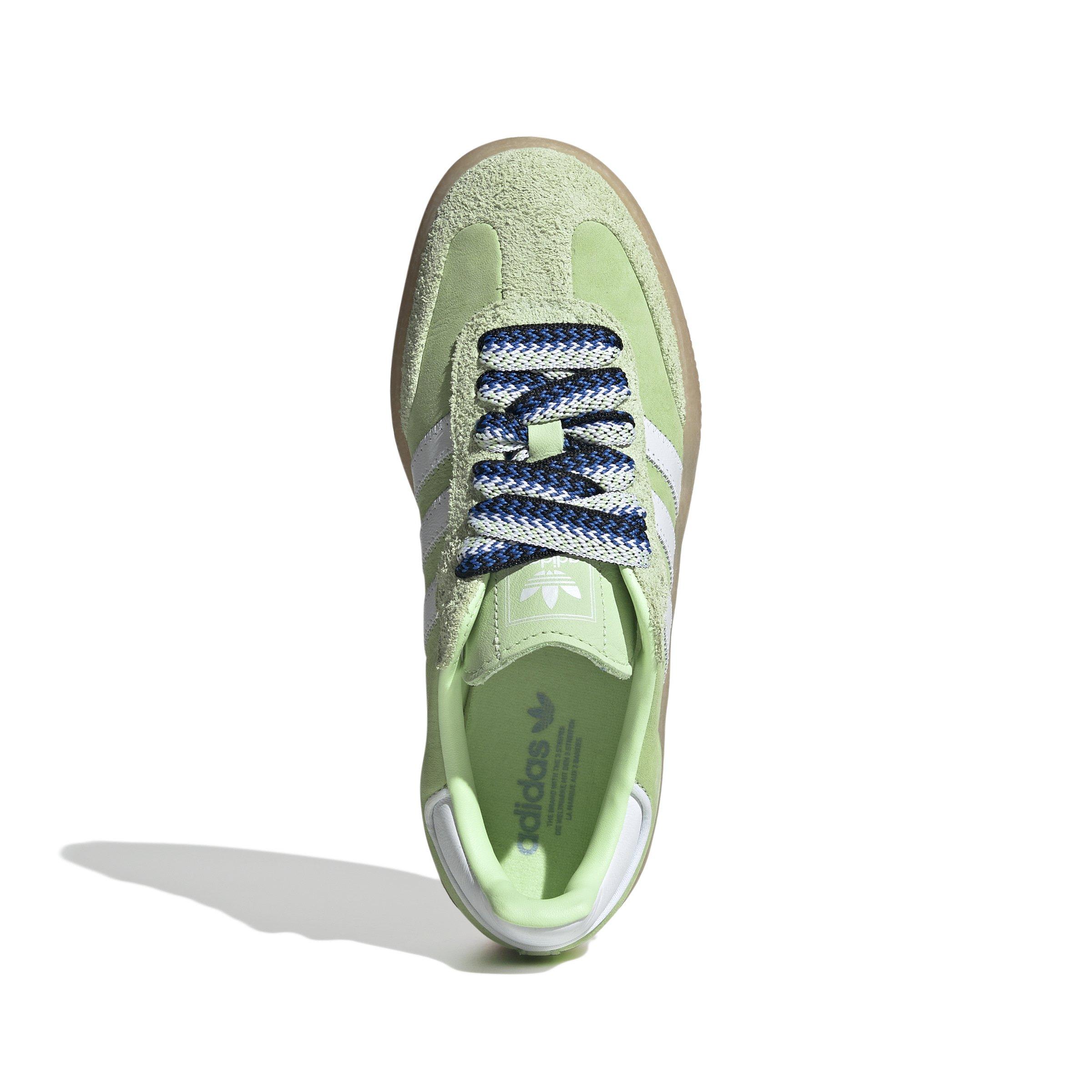 adidas Originals Sambae "Semi Green Spark/Ftwr White/Wonder Blue" Women's Shoe - GREEN/WHITE Thumbnail View 8
