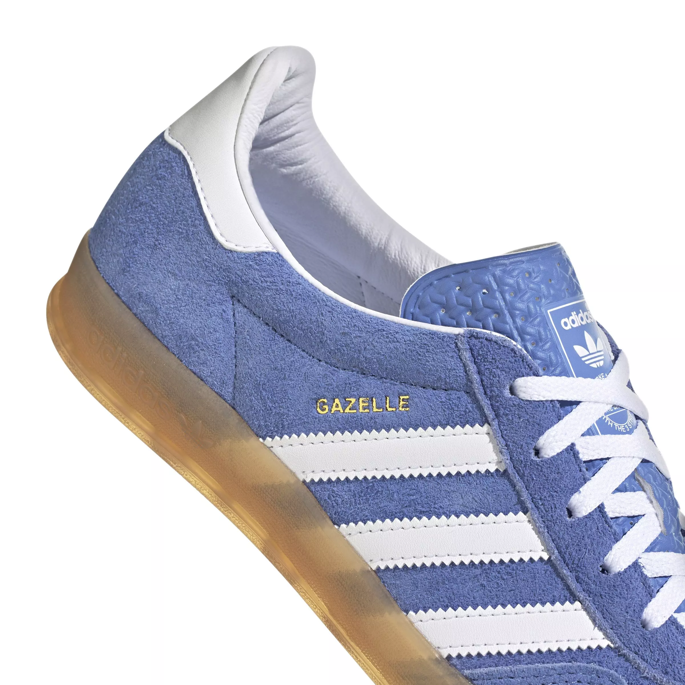 adidas Originals Gazelle "Blue Fusion/Ftwr White/Gold Metallic" Women's Shoe - BLUE/WHITE/GOLD