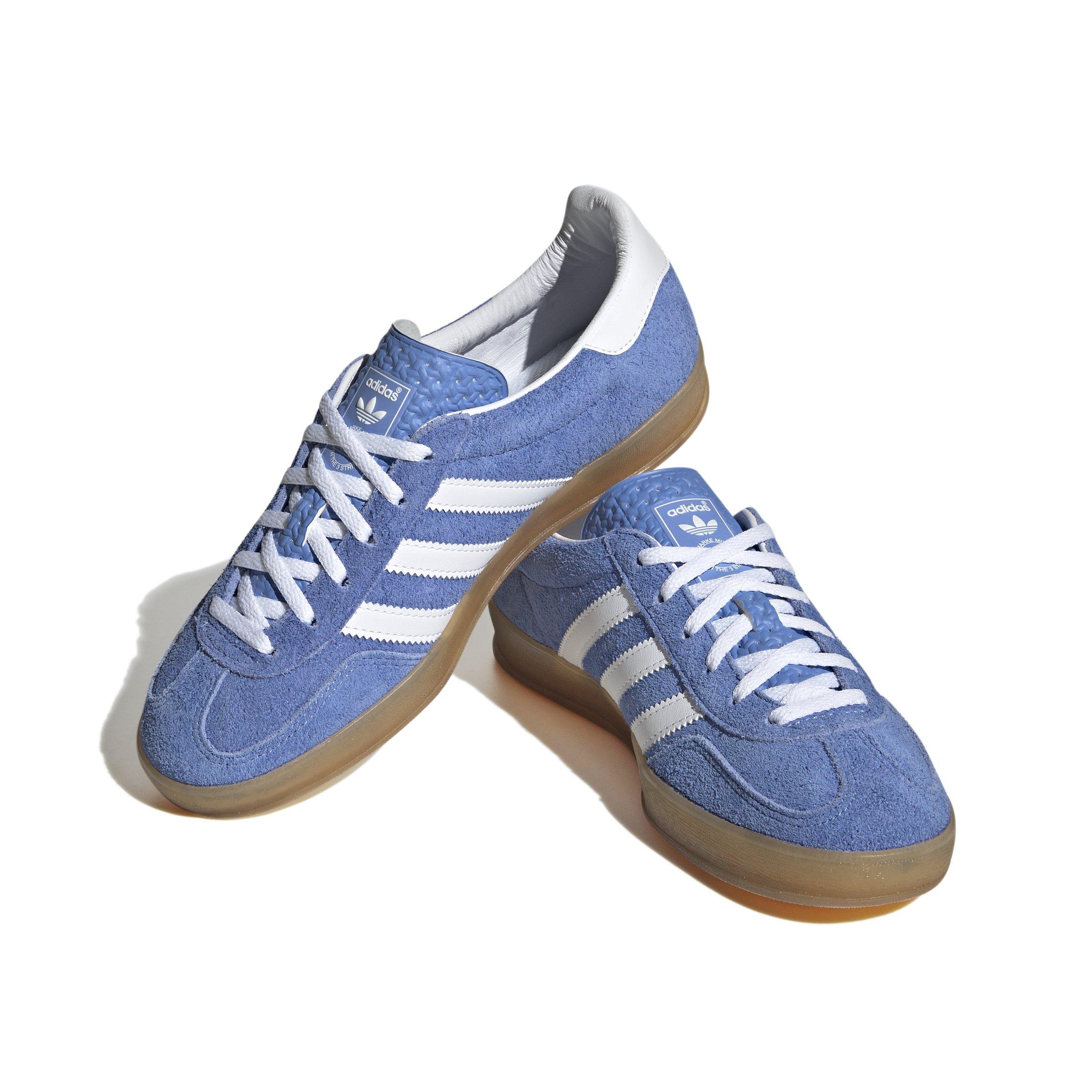 adidas Originals Gazelle "Blue Fusion/Ftwr White/Gold Metallic" Women's Shoe - BLUE/WHITE/GOLD Thumbnail View 7